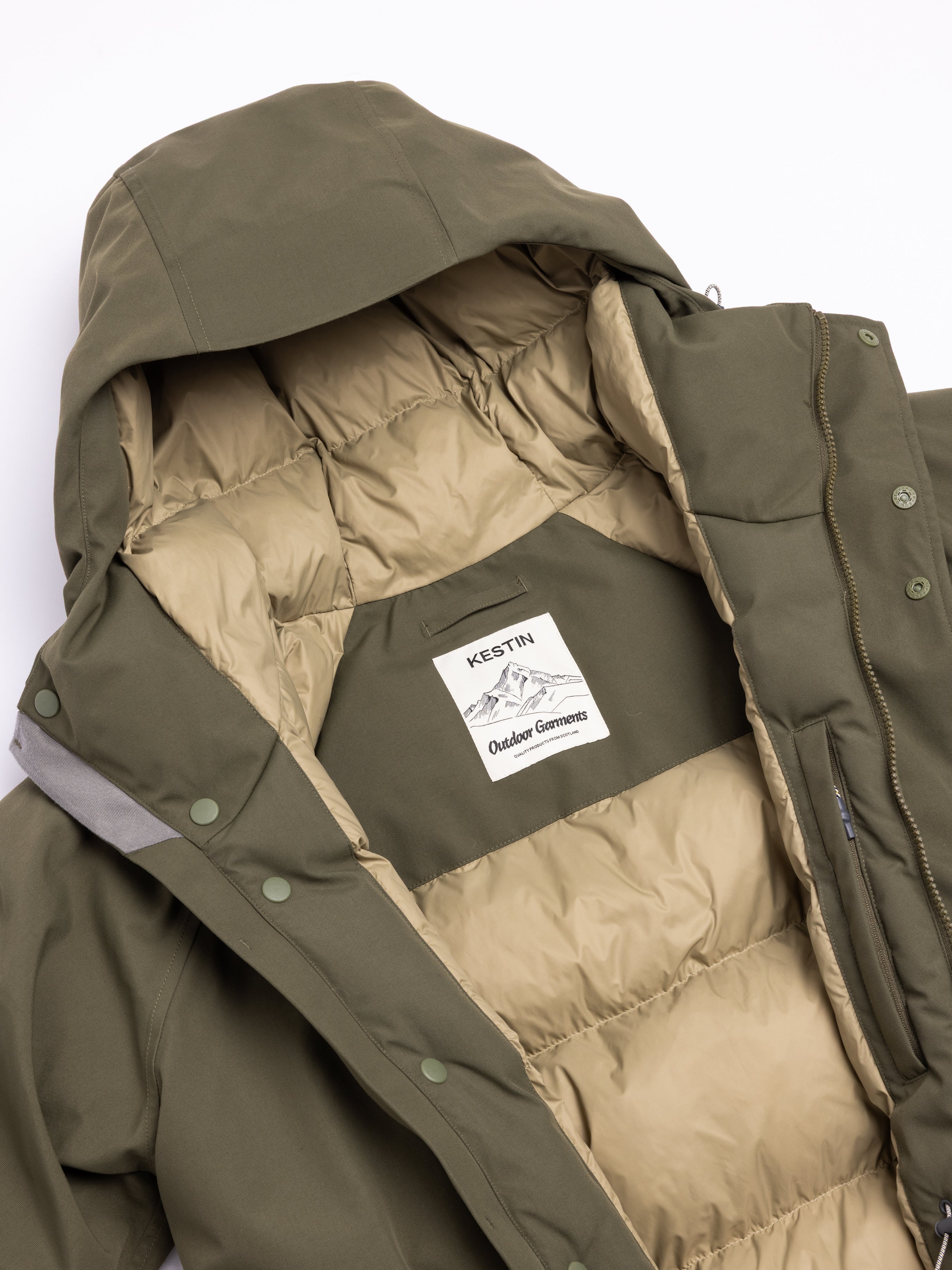 Gullane Storm Parka in Olive Recycled Nylon