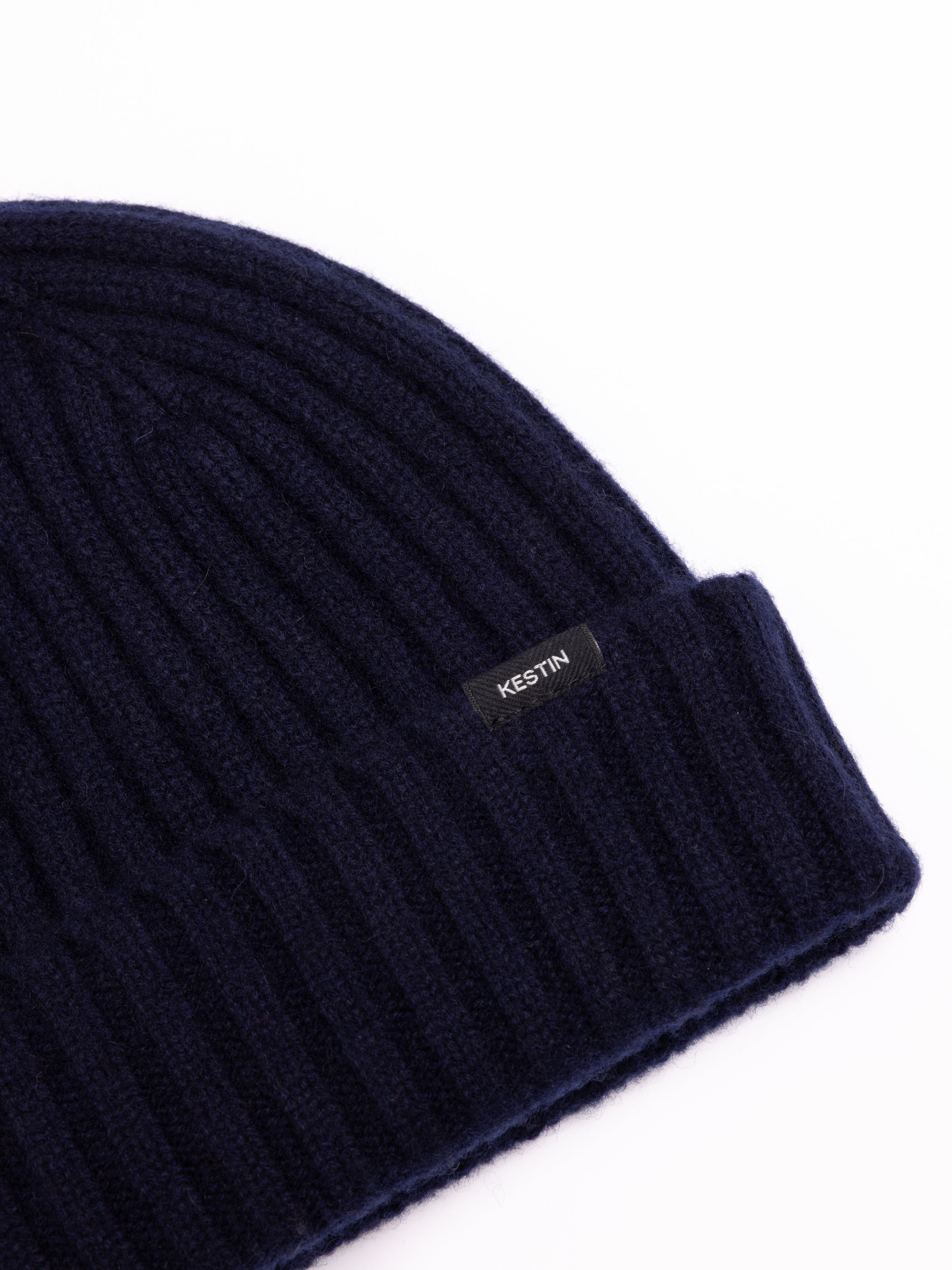 Sanna Beanie in Navy Cashmere
