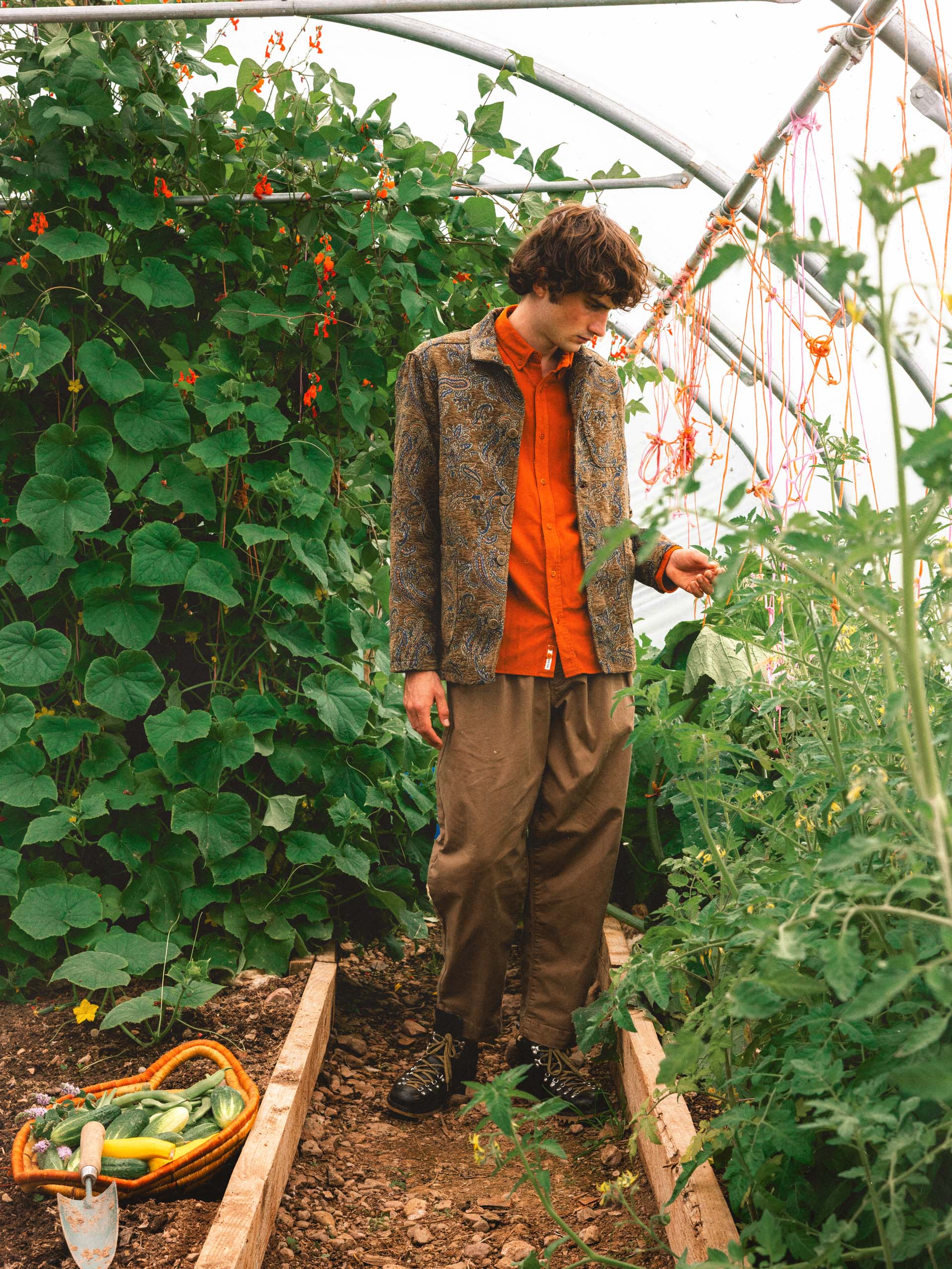 Ormiston Jacket in Olive Paisley Jacquard
