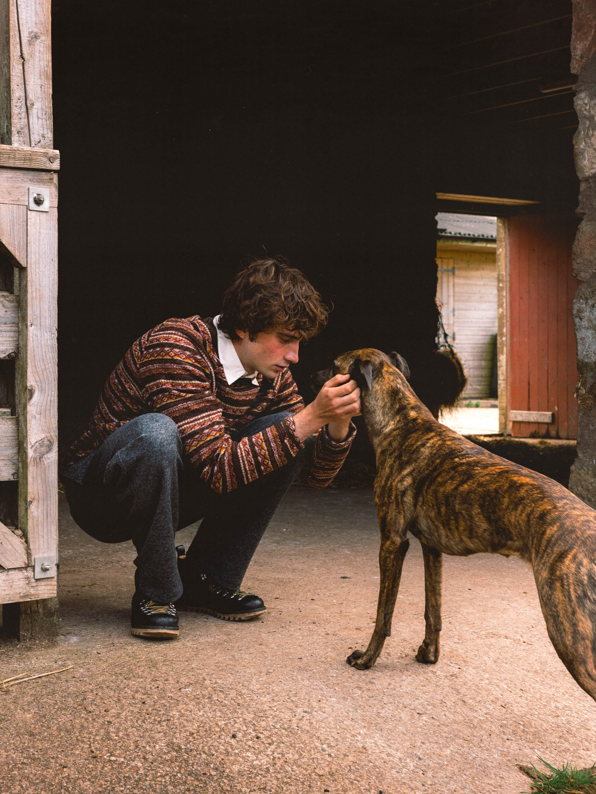 Junction Sweat in Umber Knitted Fairisle