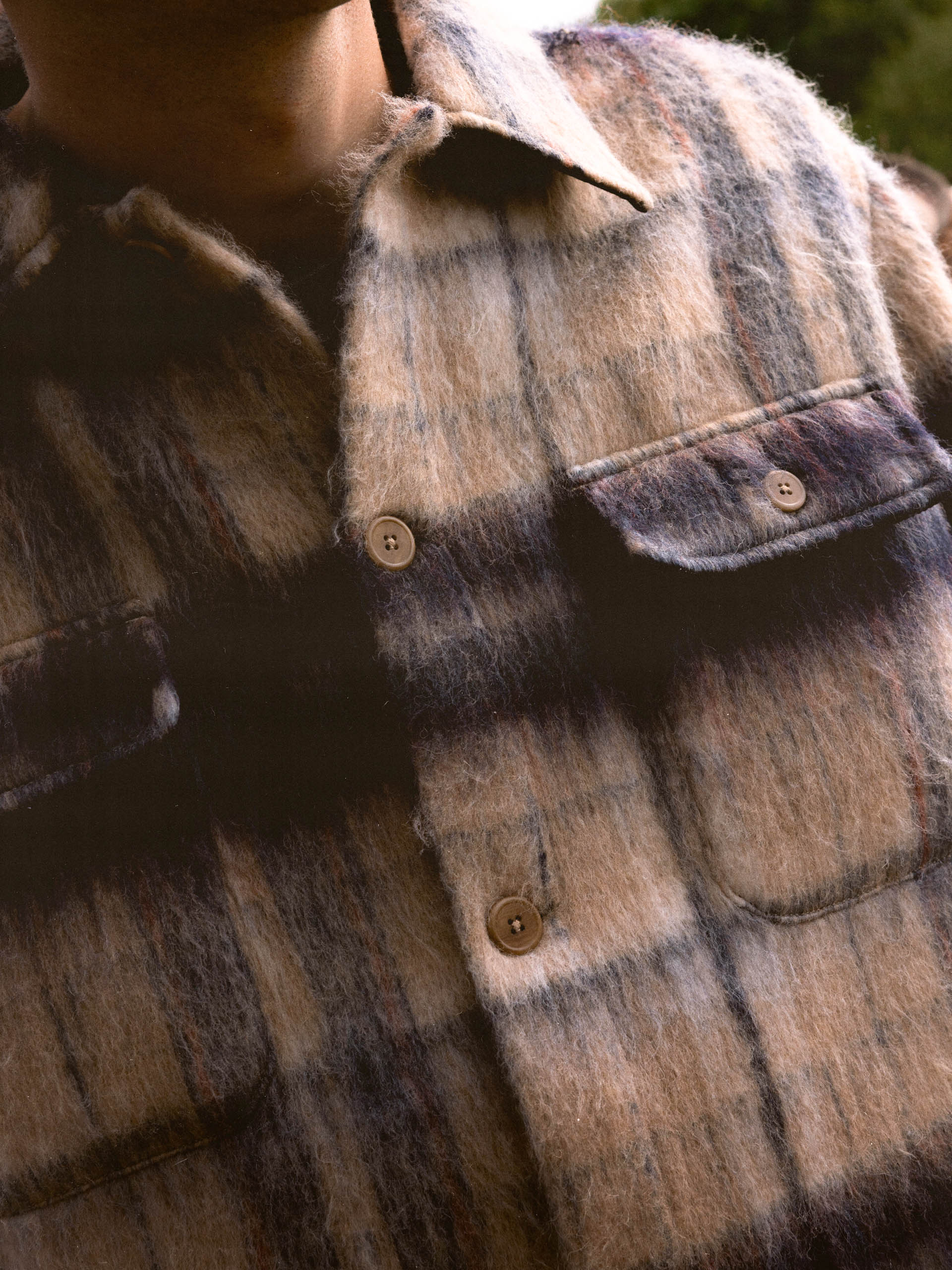 Haston Jacket in Oat Check Brushed Wool