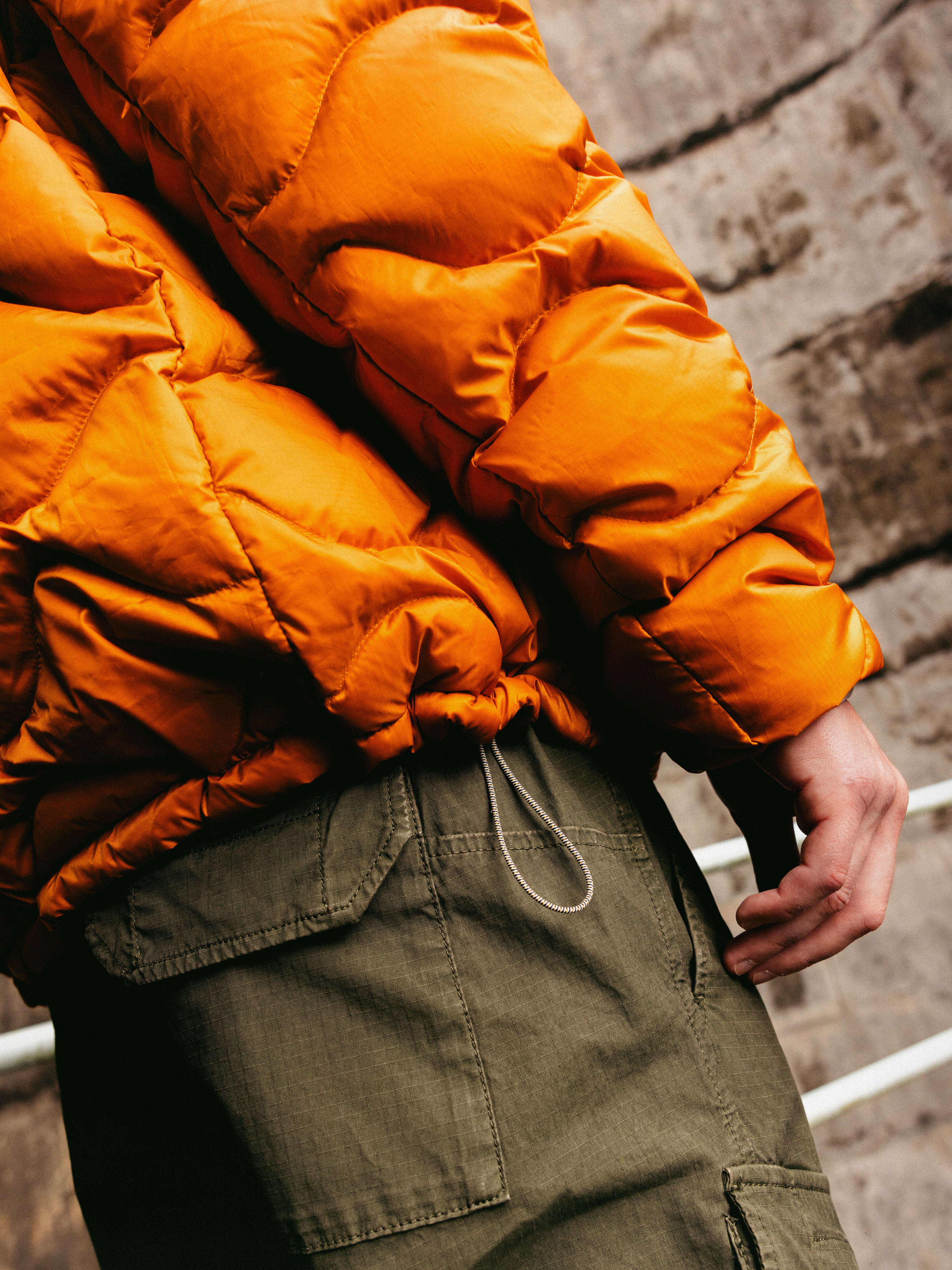 Cuillin Down Jacket in Orange Recycled Ripstop