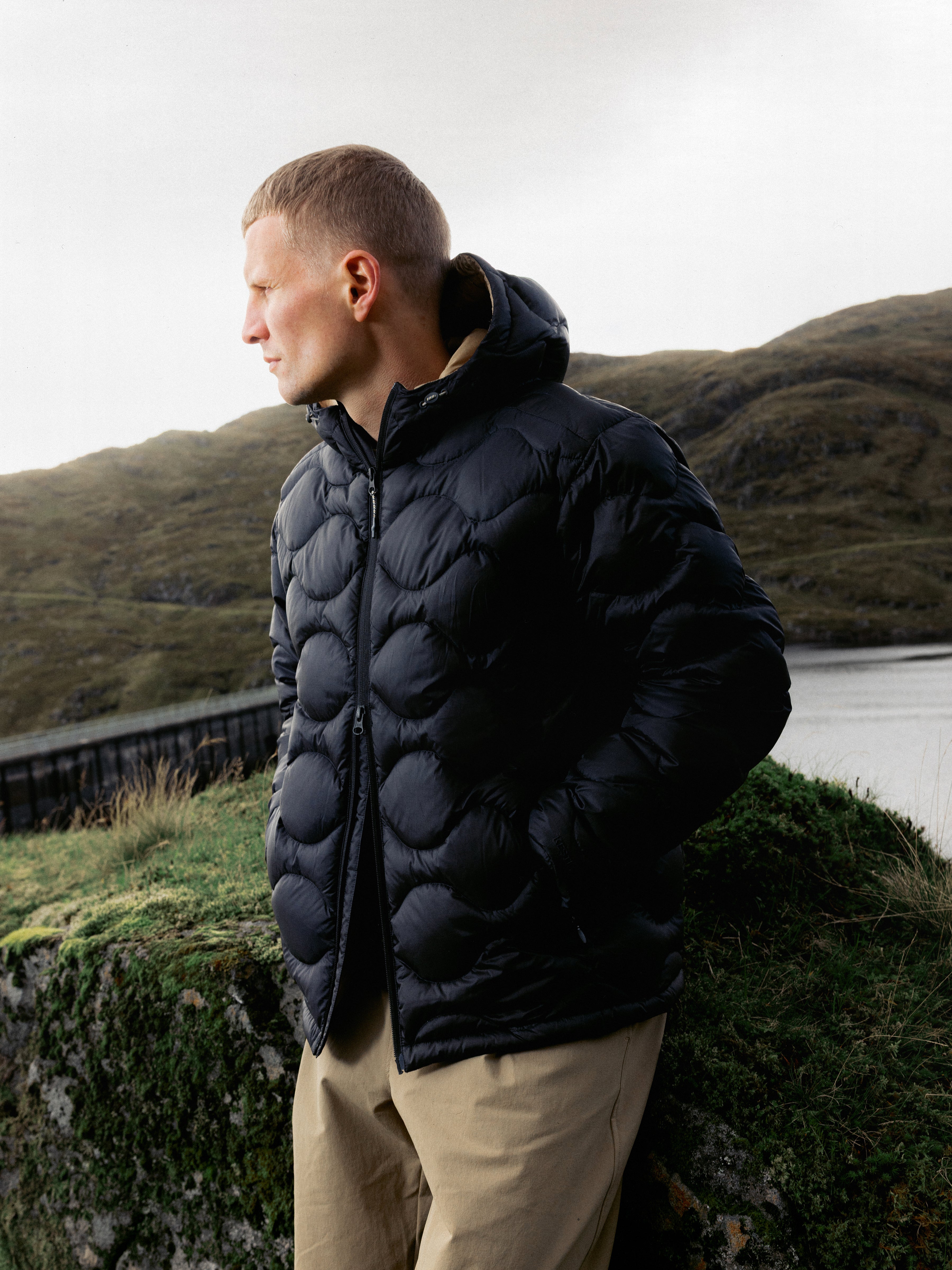 Cuillin Down Jacket in Black Recycled Ripstop