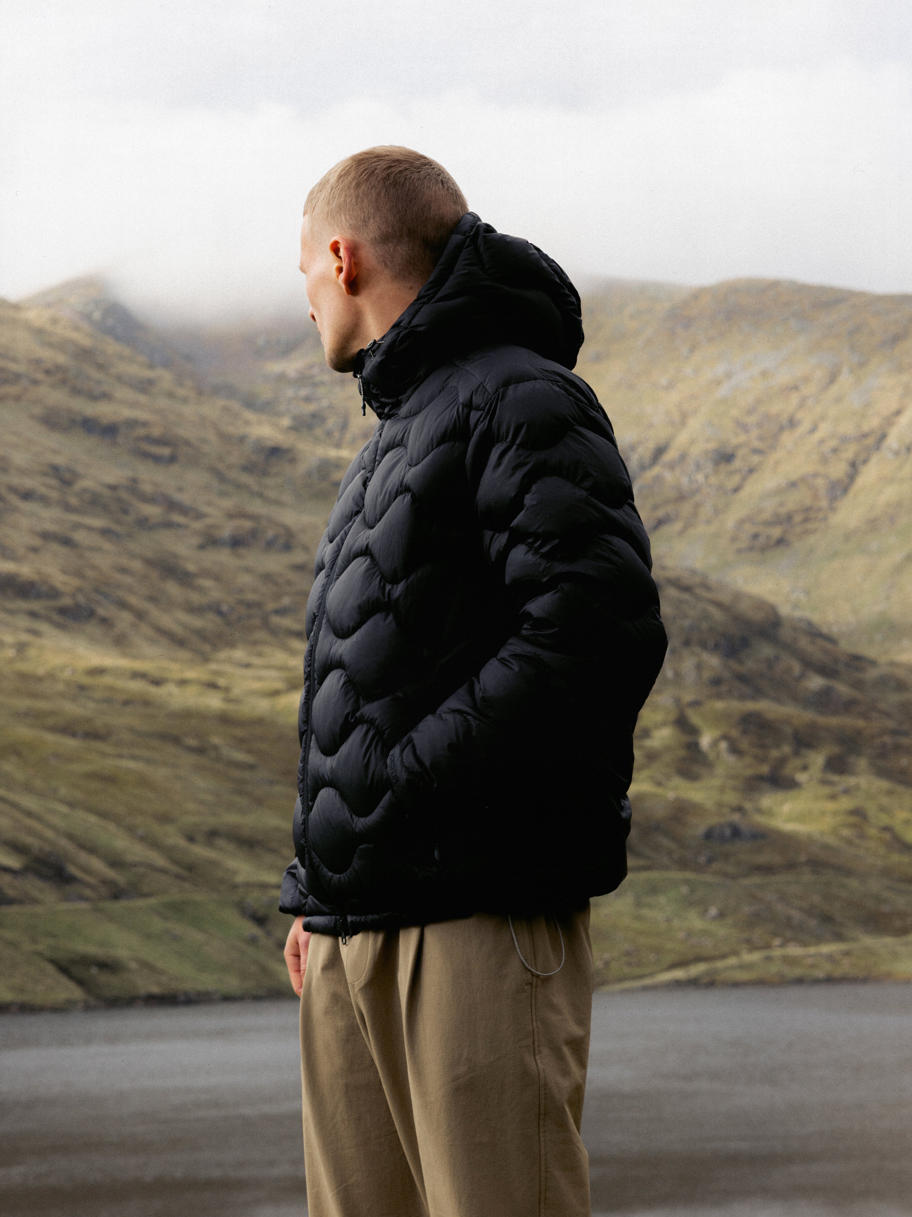 Cuillin Down Jacket in Black Recycled Ripstop