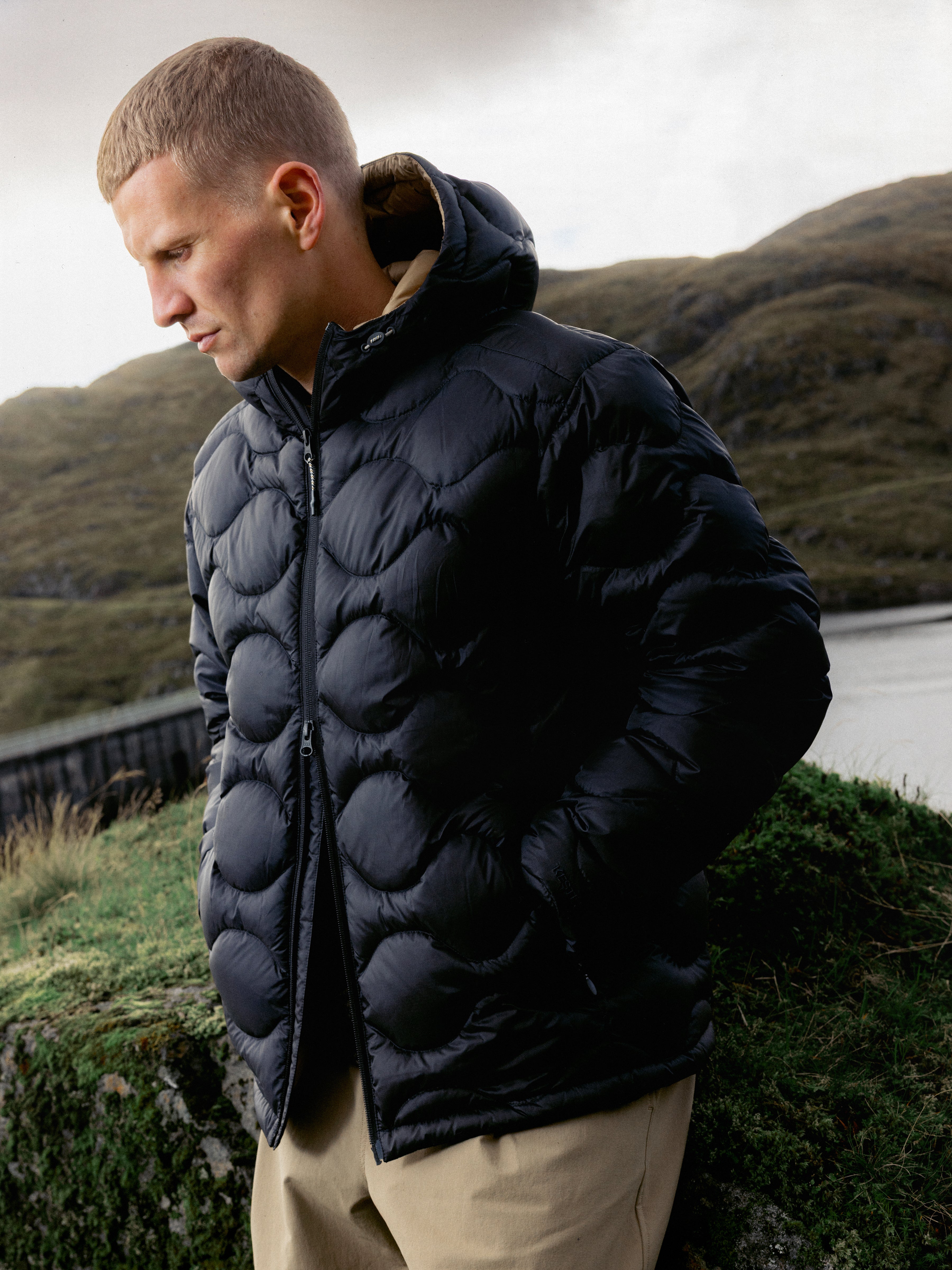 Cuillin Down Jacket in Black Recycled Ripstop