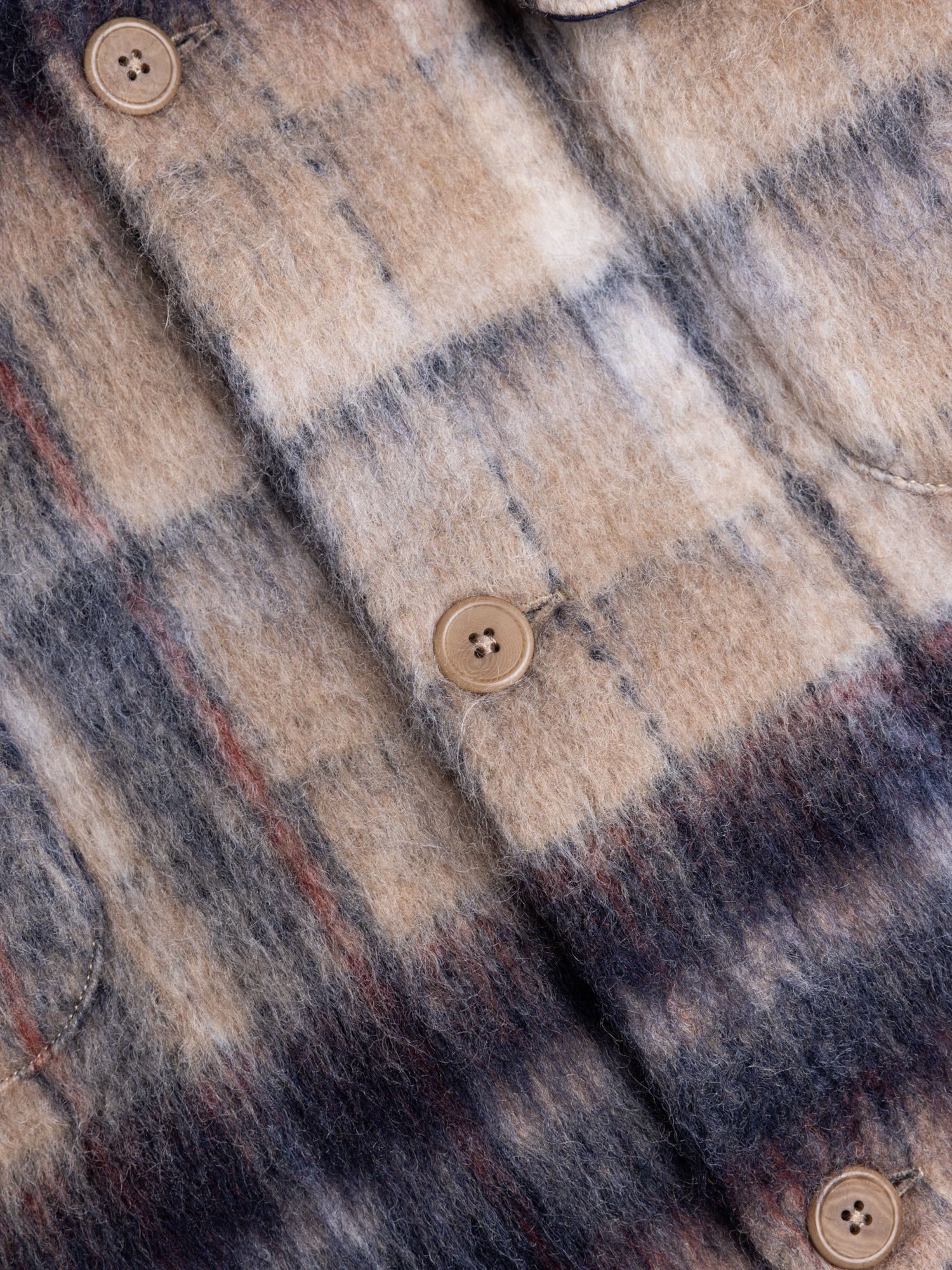 Haston Jacket in Oat Check Brushed Wool
