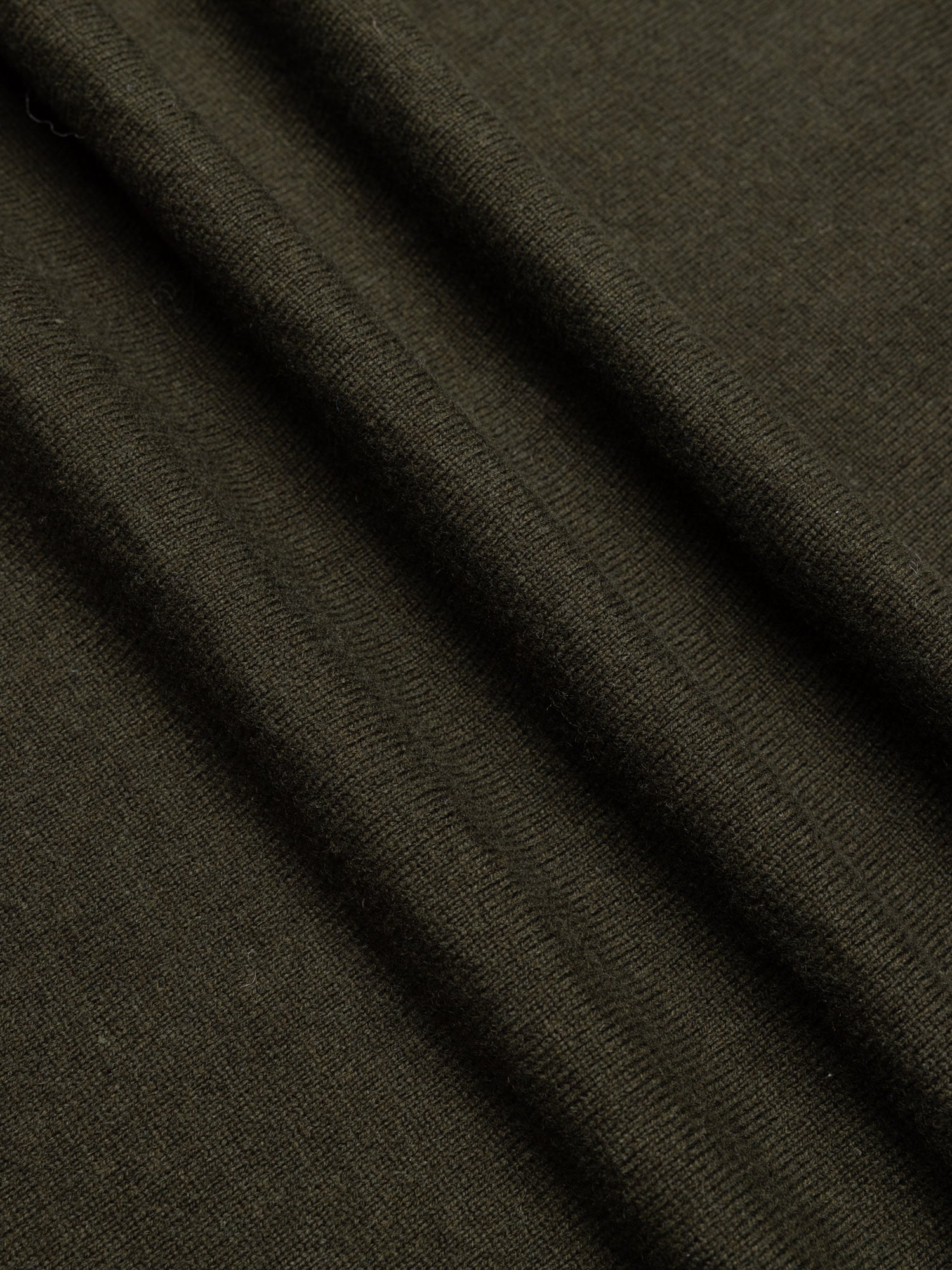 Close-up of dark green fabric with visible texture
