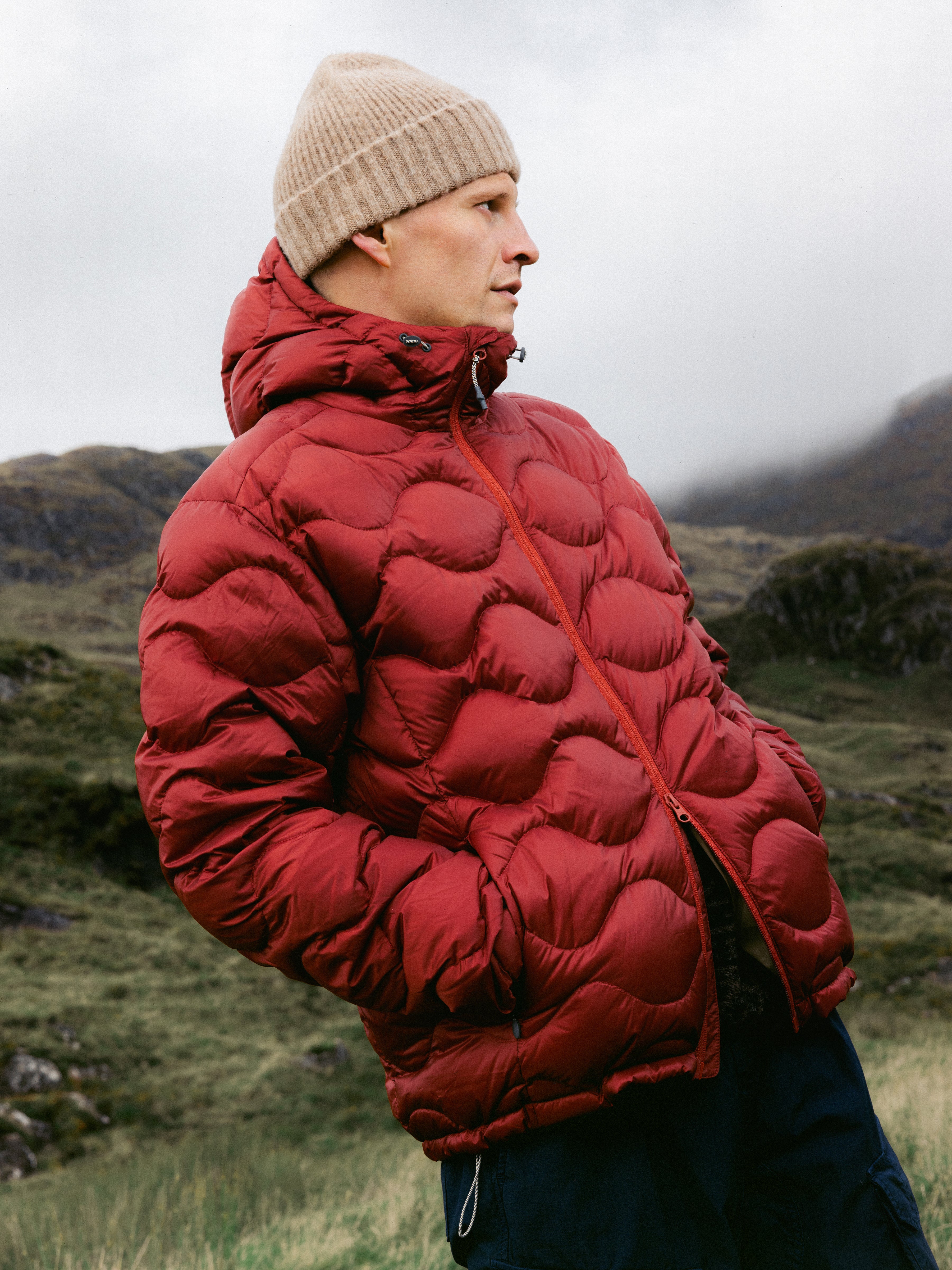 Cuillin Down Jacket in Vintage Red Recycled Ripstop