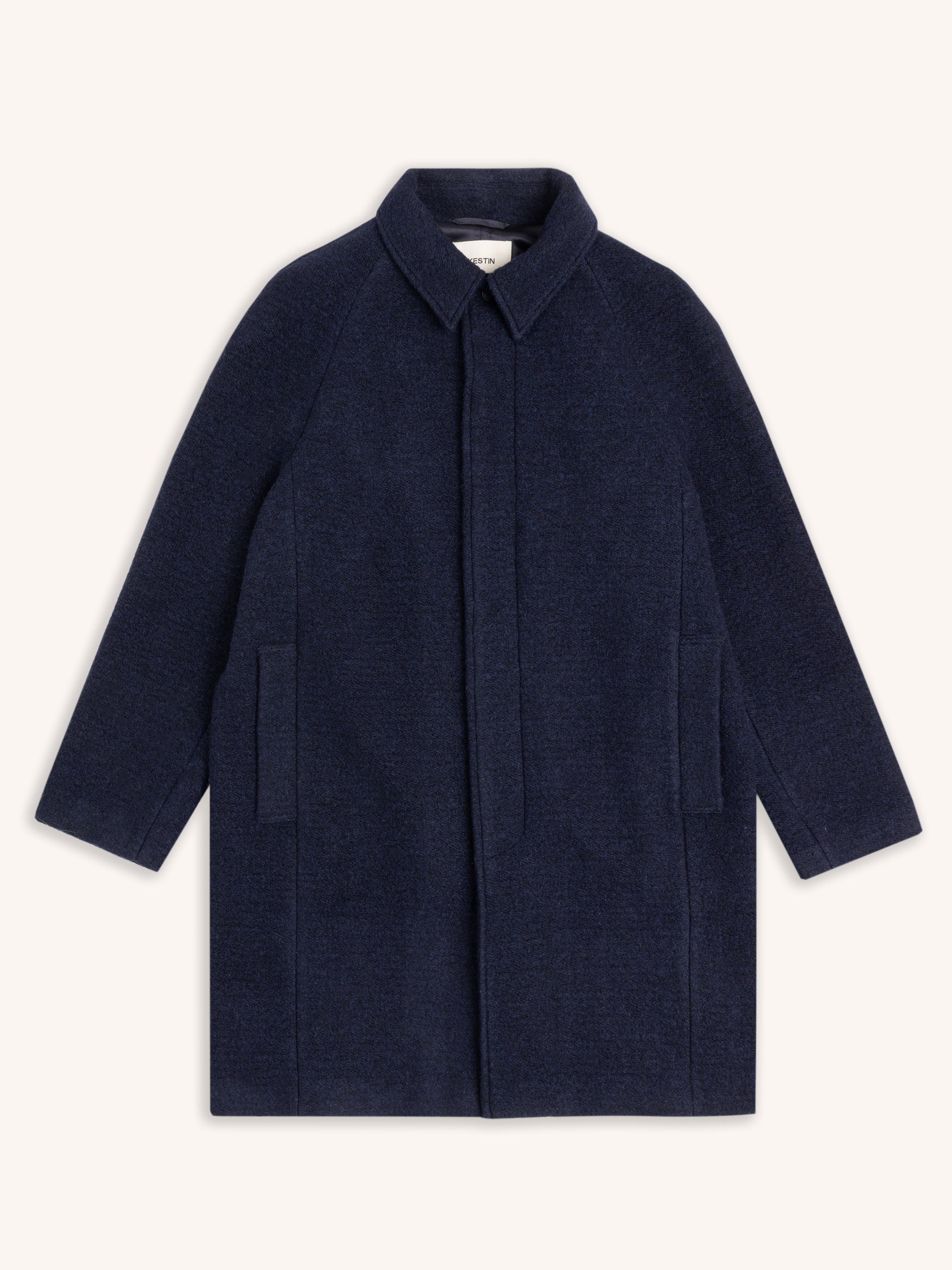 Dundas Overcoat in Midnight Italian Wool Blend