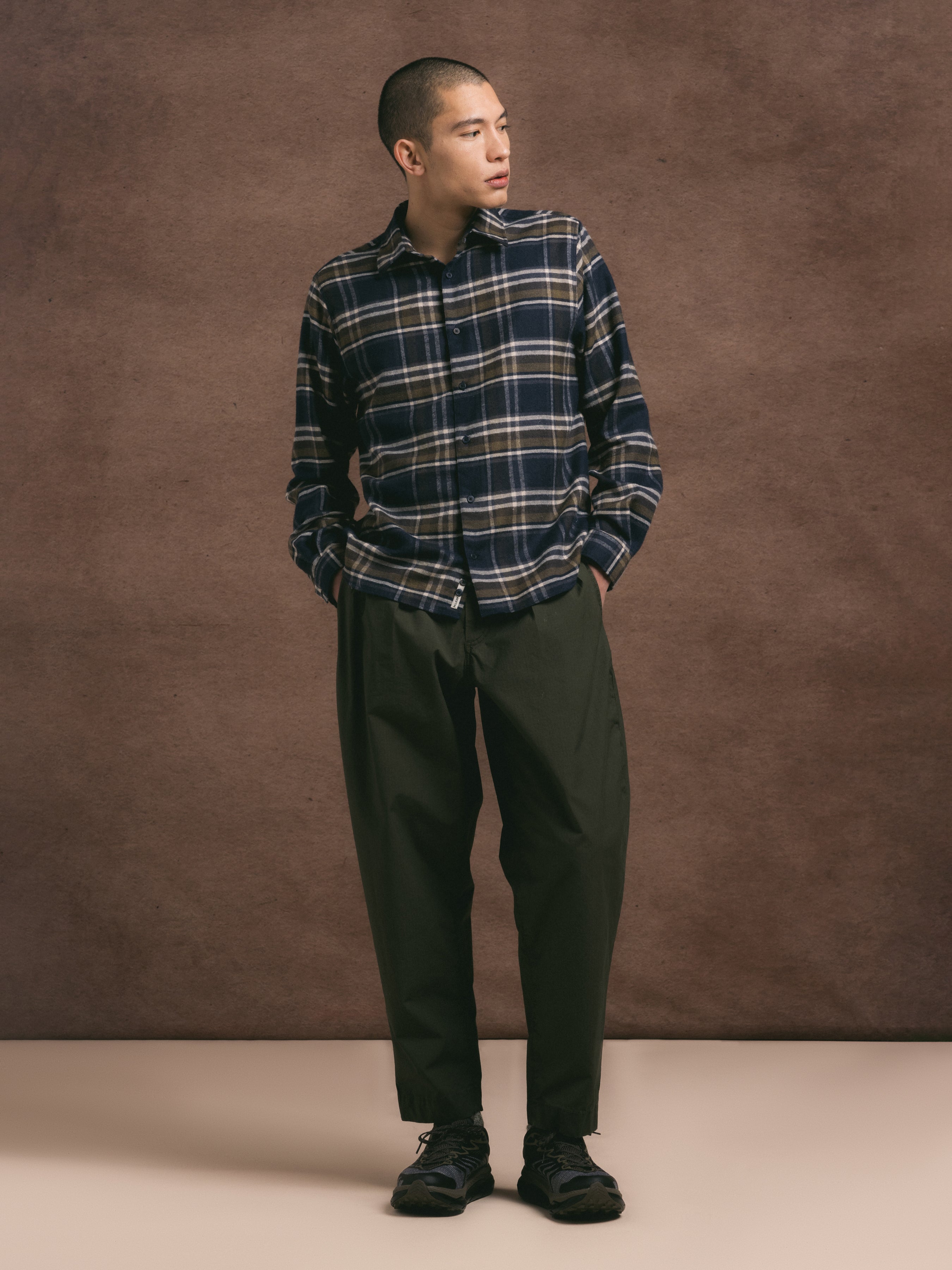 Clyde Pant in Dark Olive Cotton Ripstop