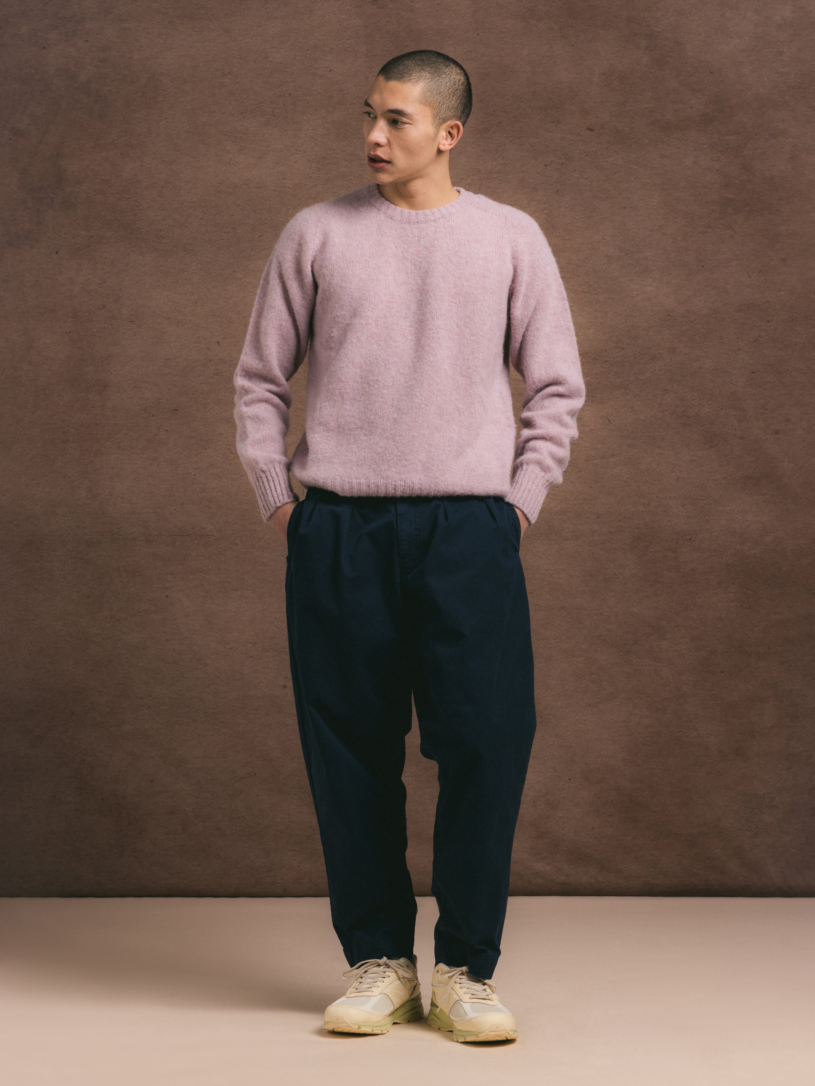 Clyde Pant in Navy Cotton Twill