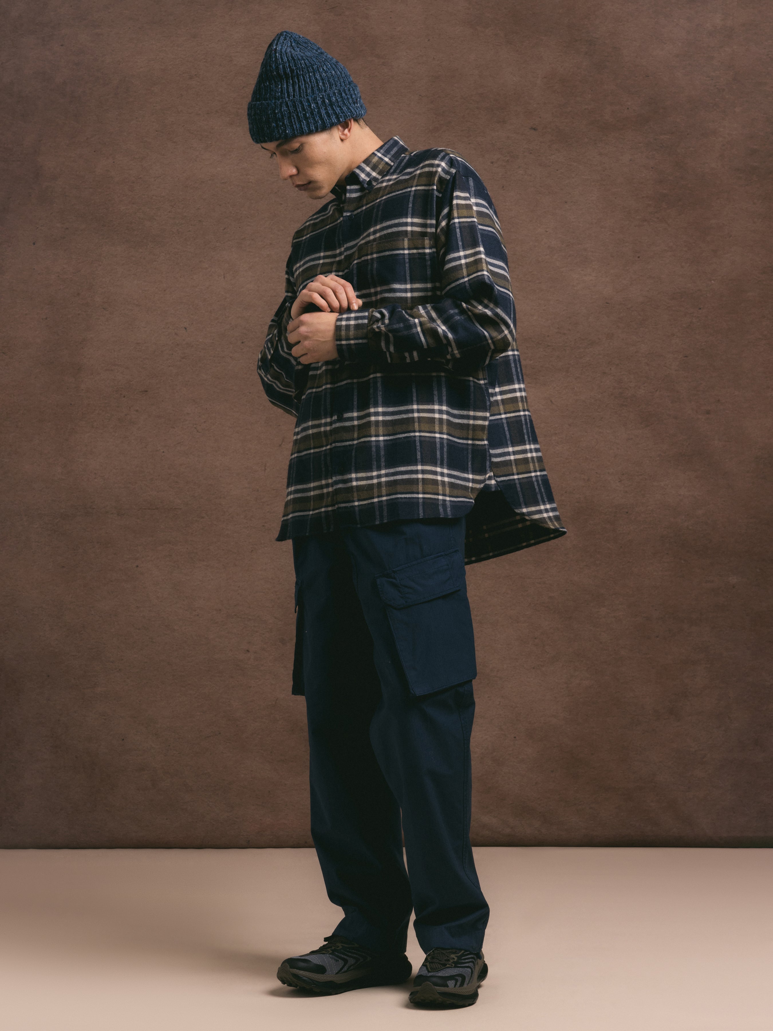 Luss Cargo Pant in Navy Cotton Ripstop