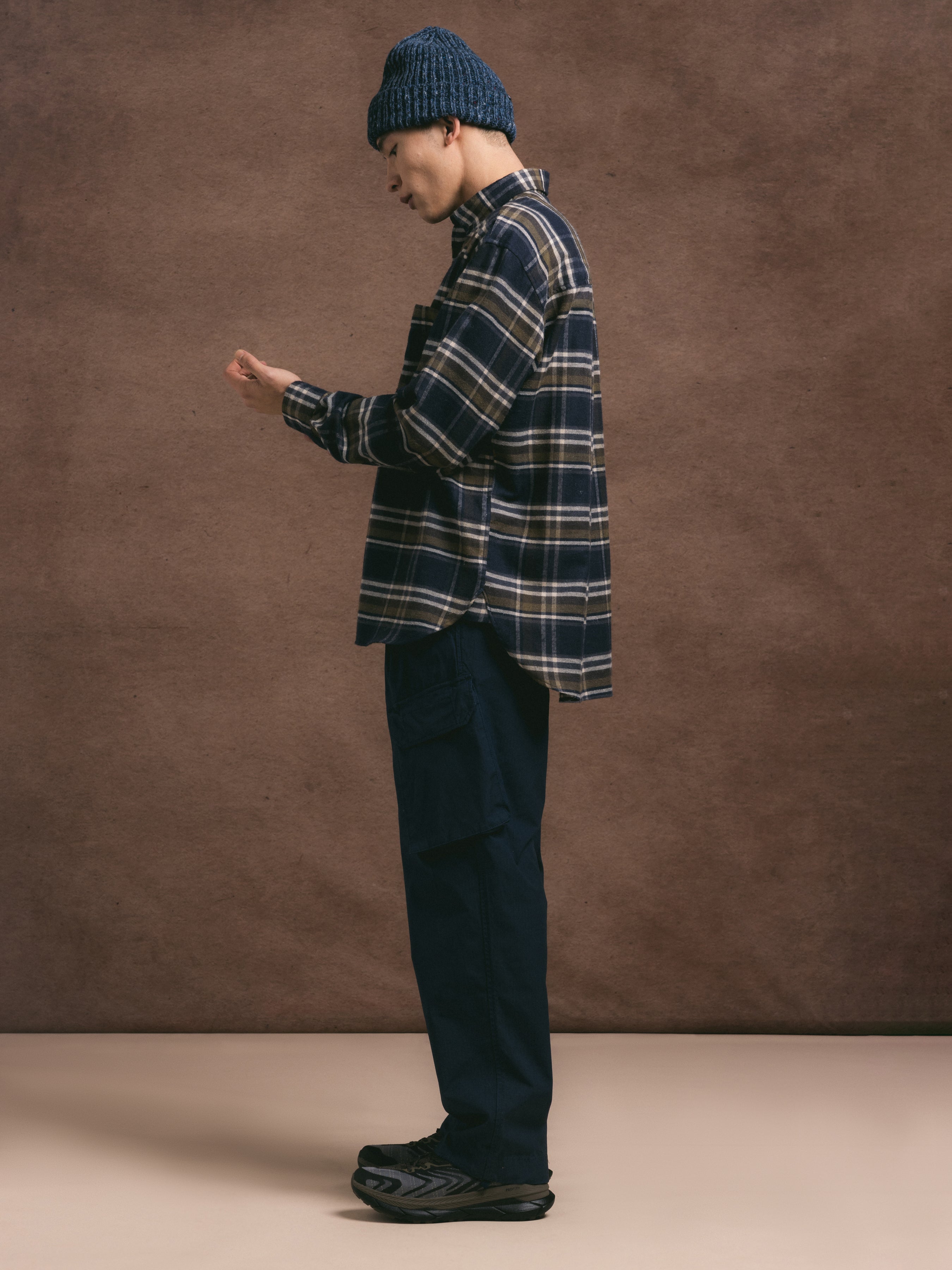 Luss Cargo Pant in Navy Cotton Ripstop