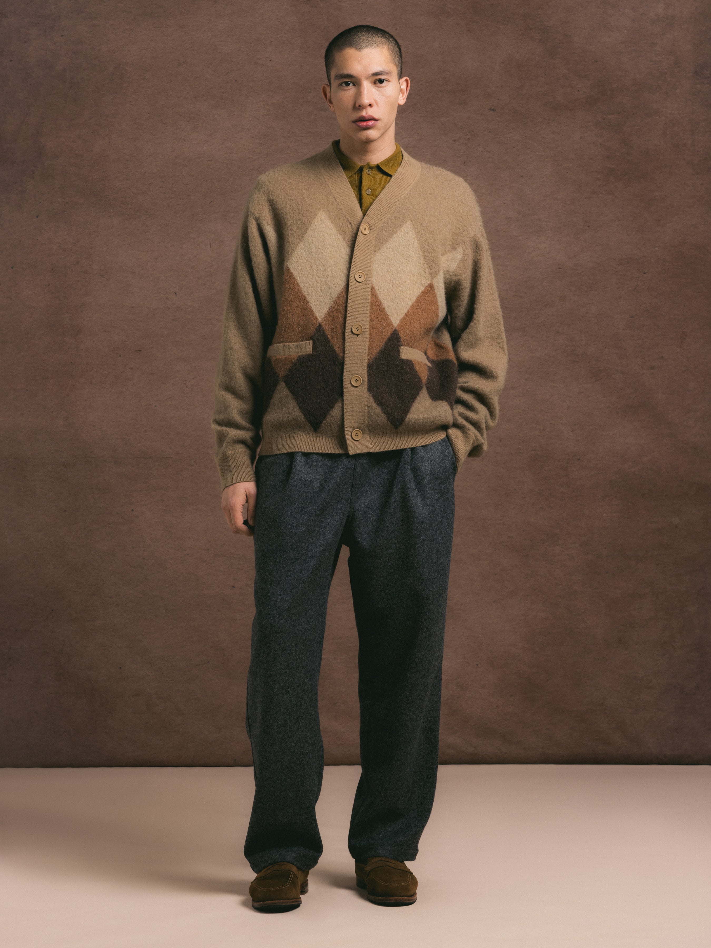 Doune Pant in Charcoal Bonded Wool