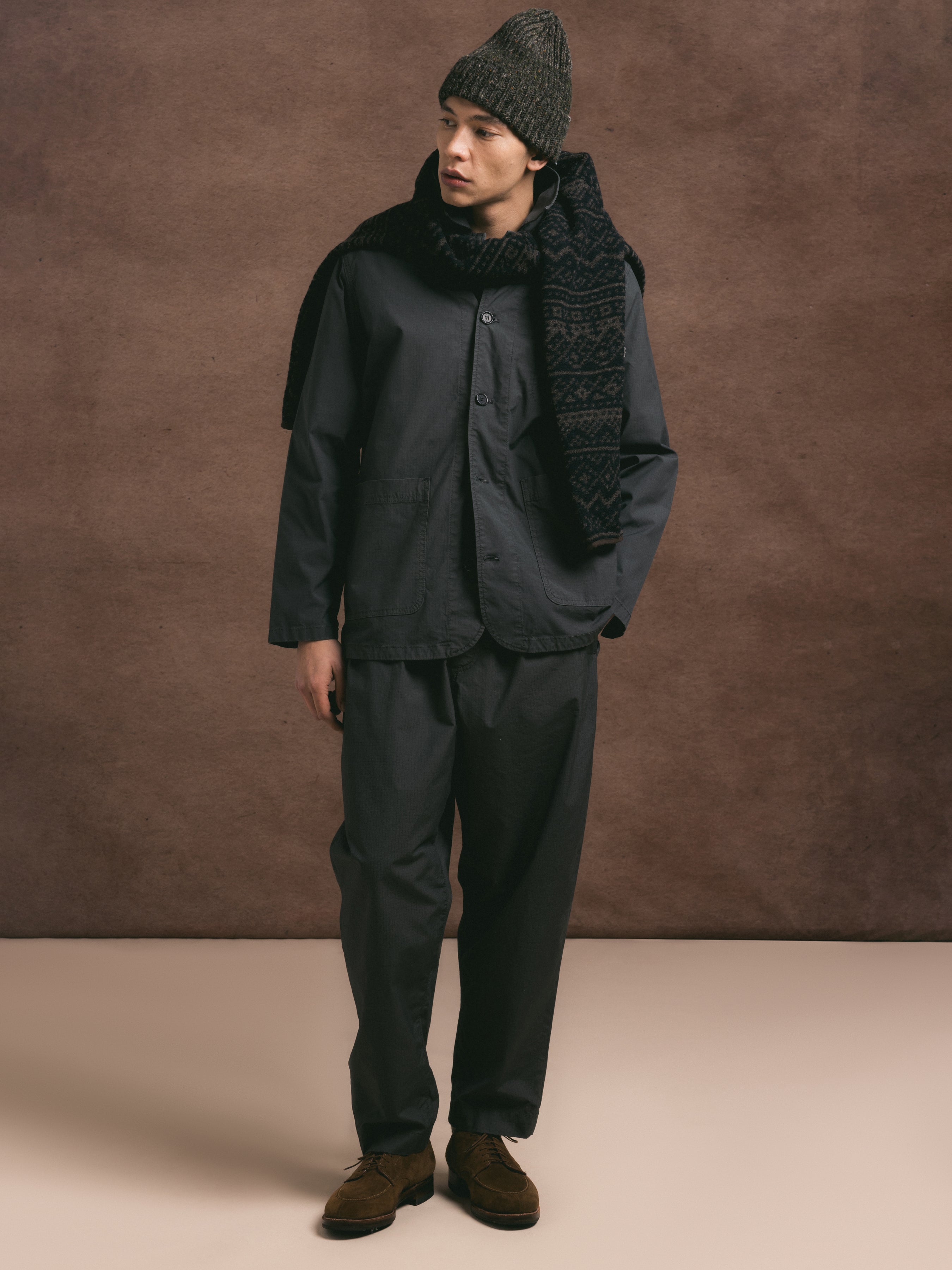 Huntly Jacket in Charcoal Cotton Ripstop
