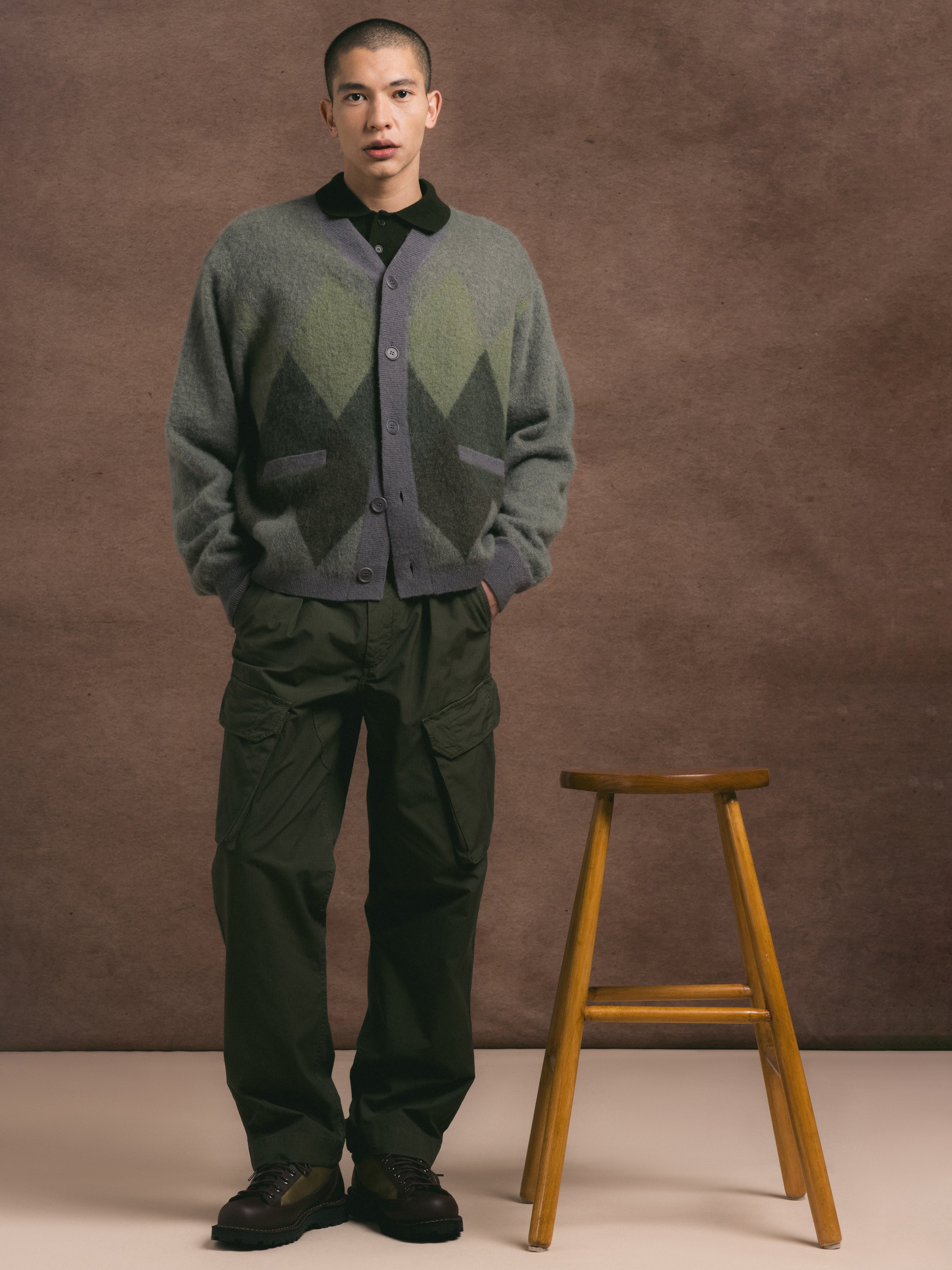 Luss Cargo Pant in Dark Olive Cotton Ripstop