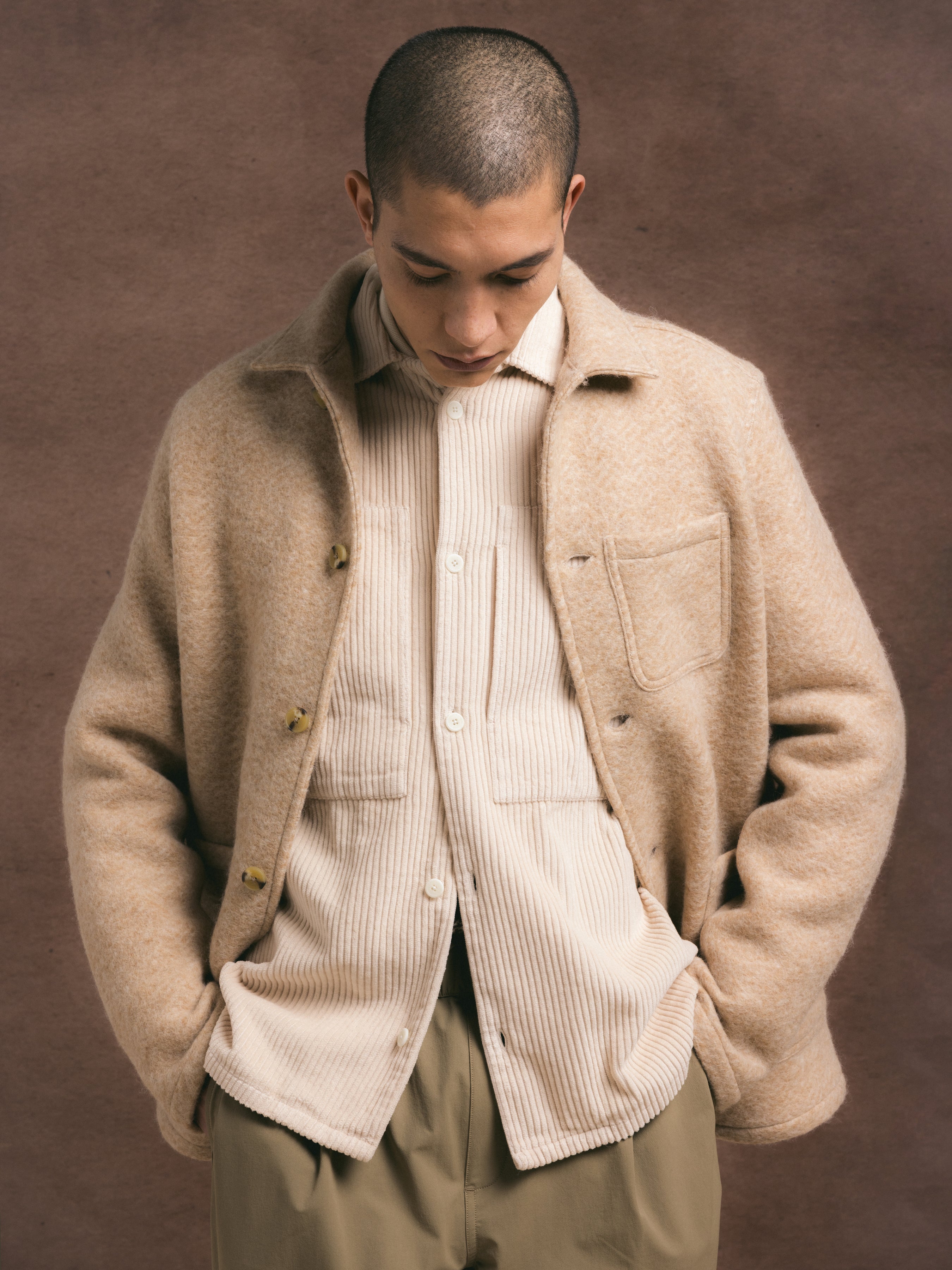 Ormiston Jacket in Oat Wool Herringbone