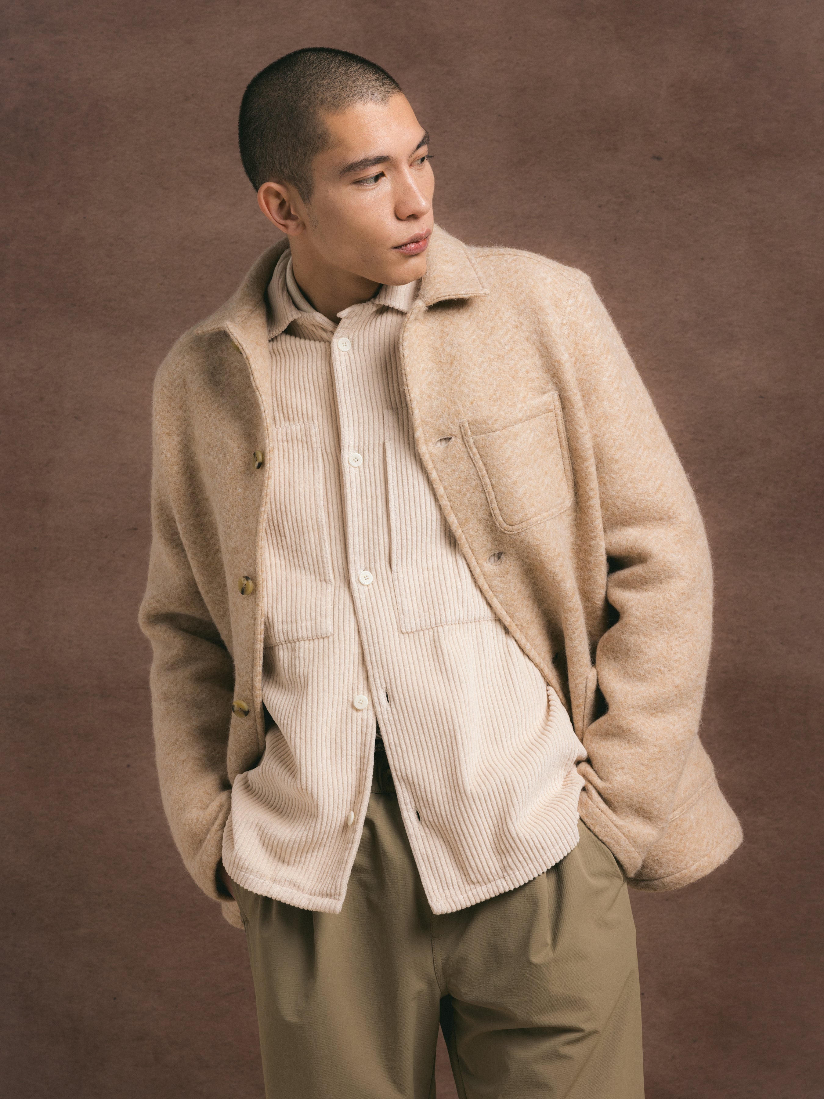 Ormiston Jacket in Oat Wool Herringbone