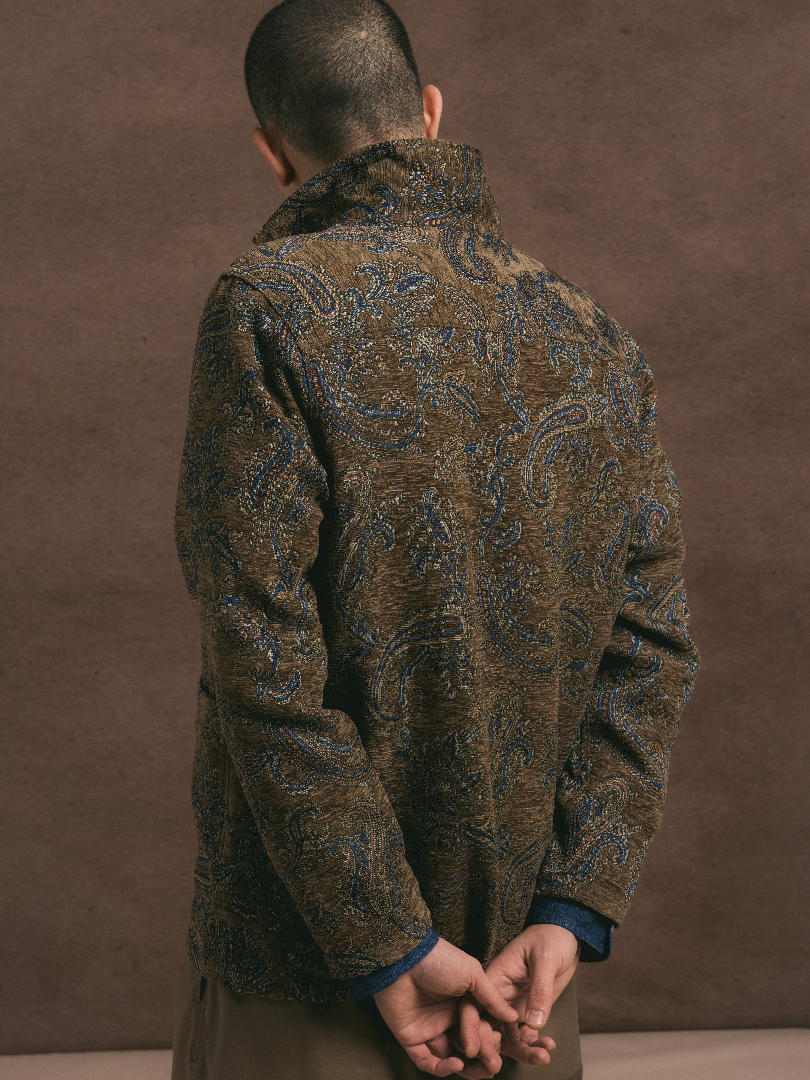 Ormiston Jacket in Olive Paisley Jacquard