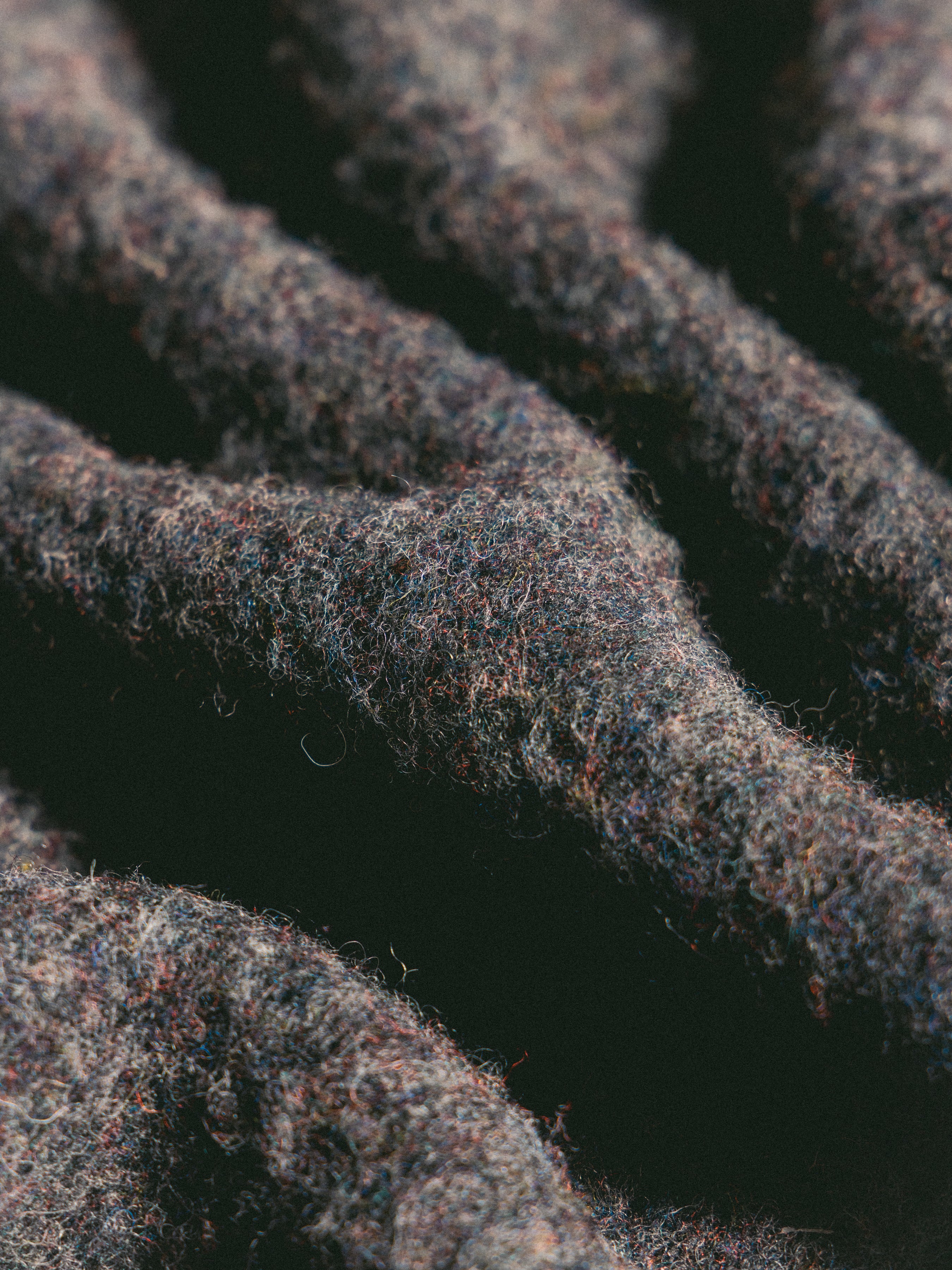 Lewis Brushed Shetland Polo in Charcoal Lambswool