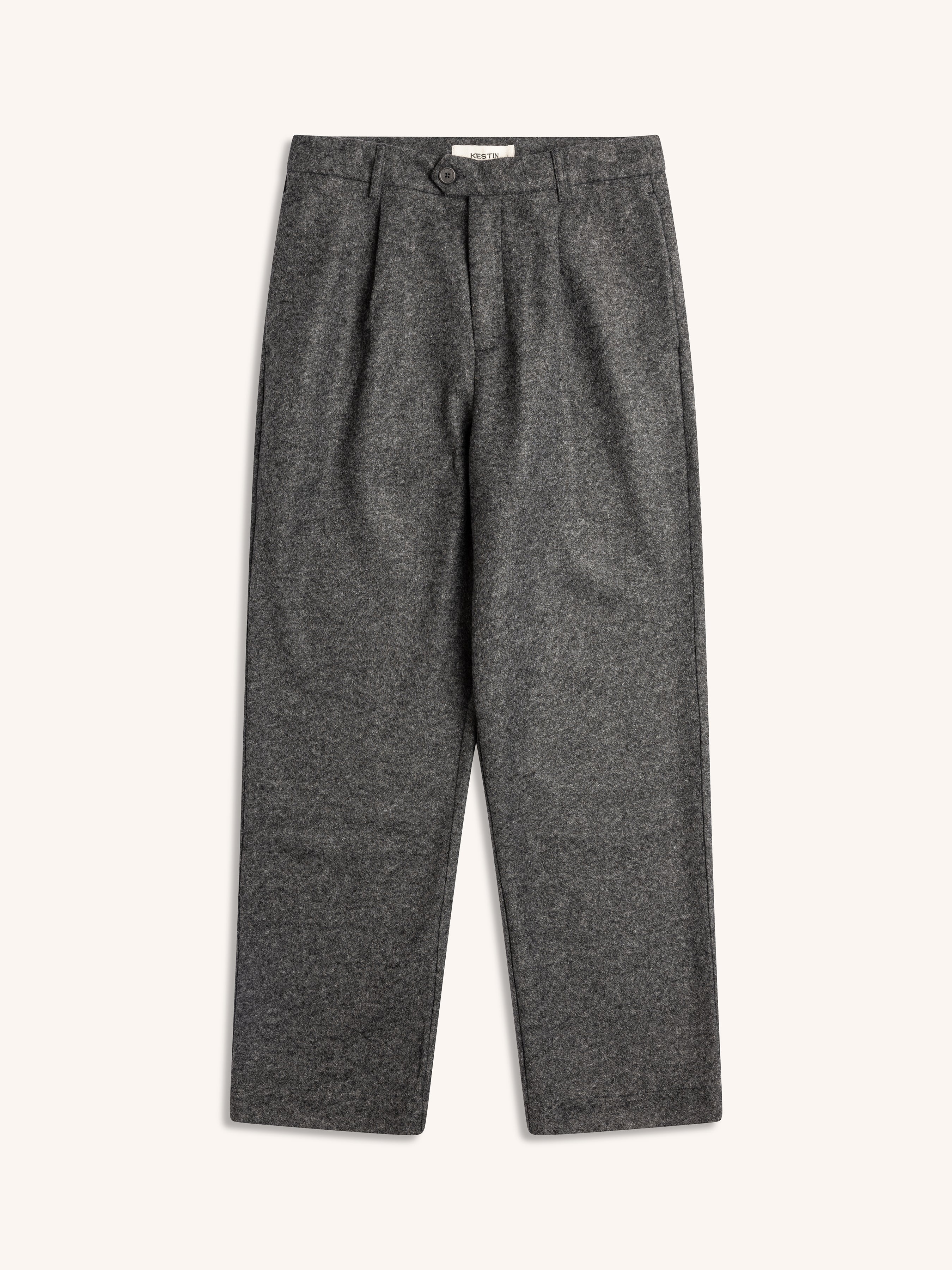 Wick Trouser in Charcoal Bonded Wool