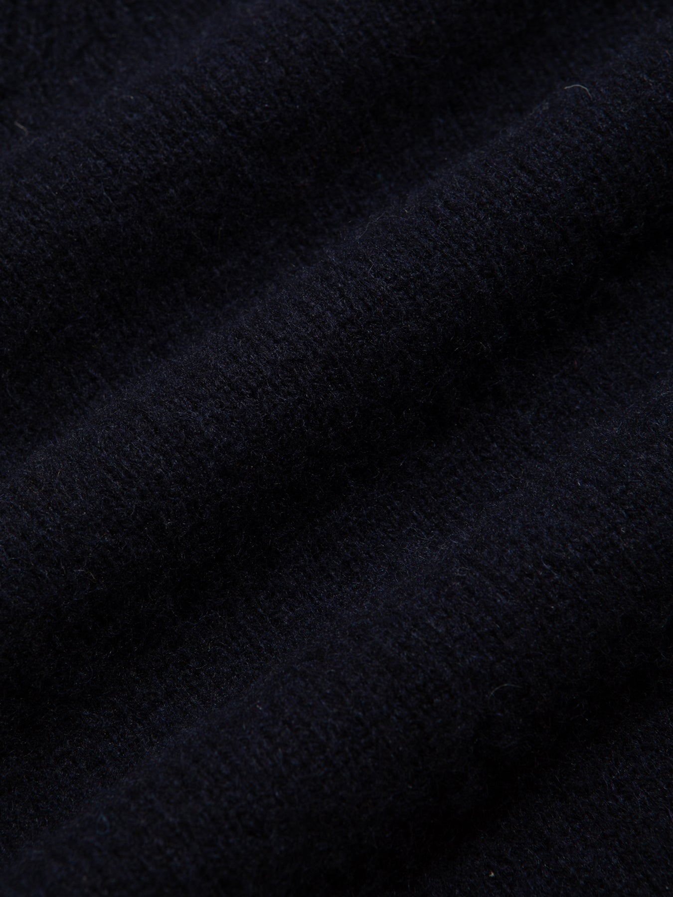 Brushed Shetland Crew in Navy Lambswool