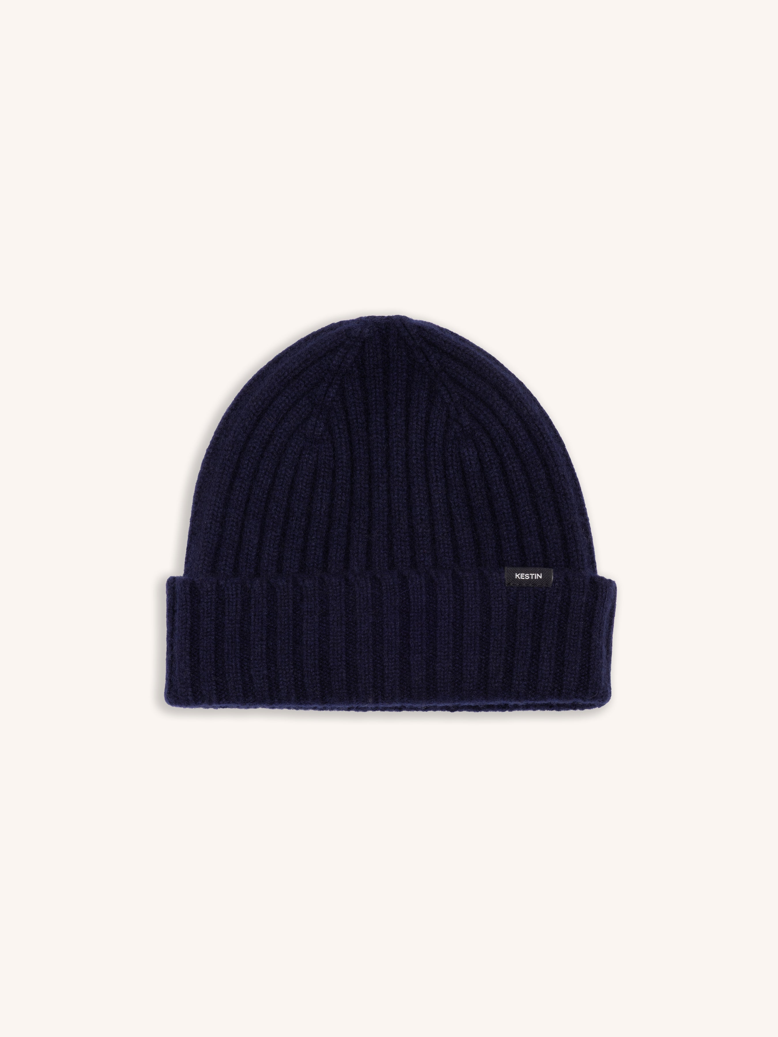 Sanna Beanie in Navy Cashmere