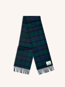 A Black Watch tartan check pattern scarf, from Scottish menswear brand KESTIN.