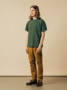 A model wearing a casual spring outfit from menswear brand KESTIN.