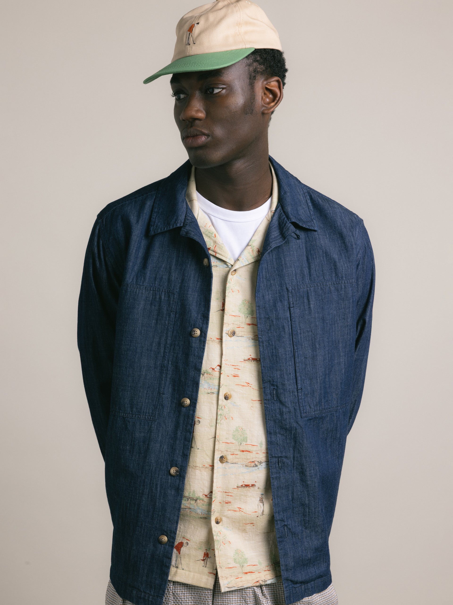 Cramond Shirt in Green Check Japanese Seersucker – Kestin