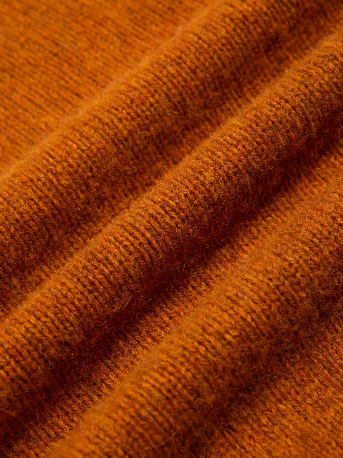 Brushed Shetland Crew in Tangerine Lambswool