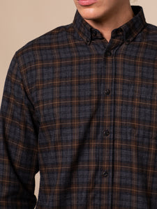 A button-down flannel shirt from British menswear brand KESTIN.