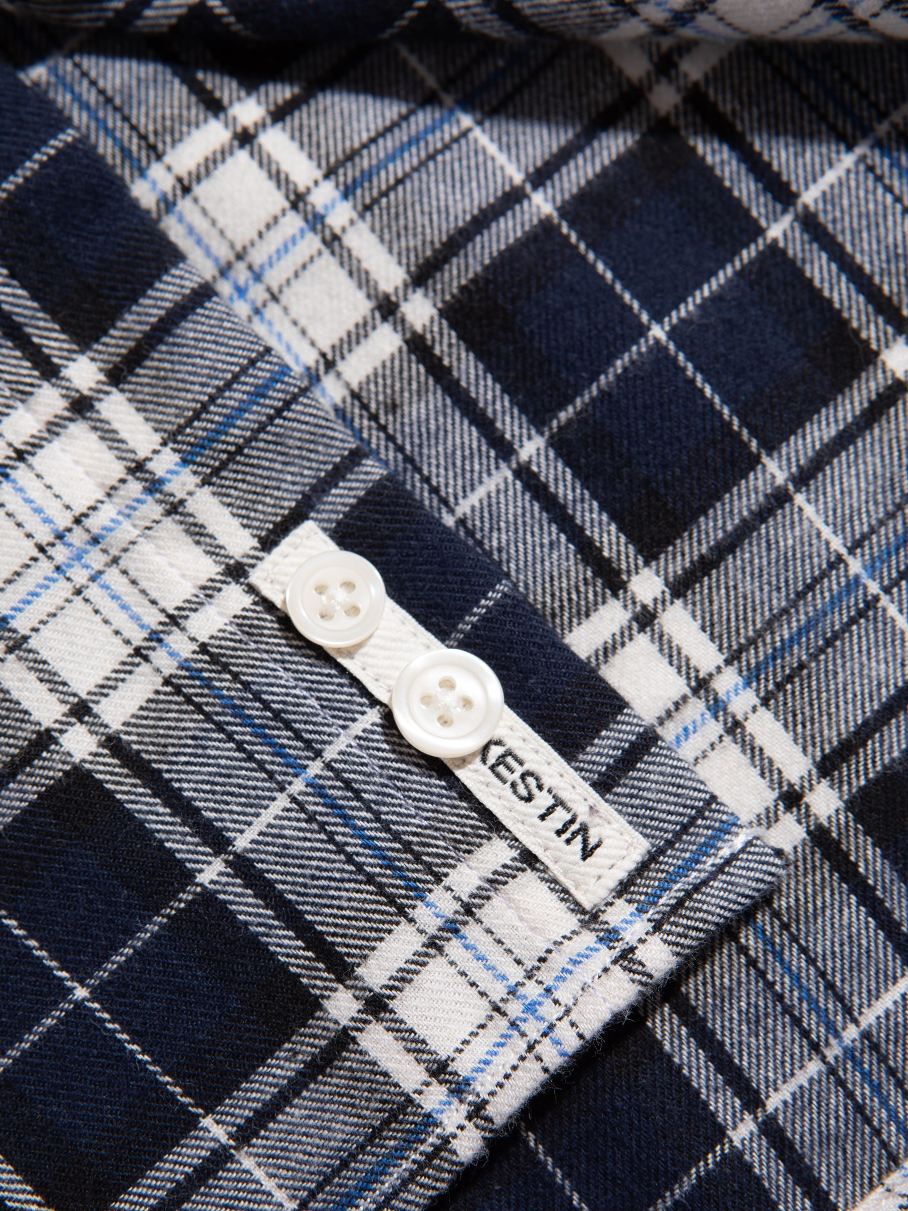 A plaid flannel shirt from British menswear brand KESTIN.