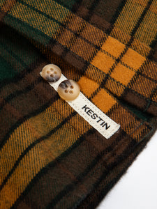 The woven logo patch to the hem of the KESTIN Dirleton Shirt.