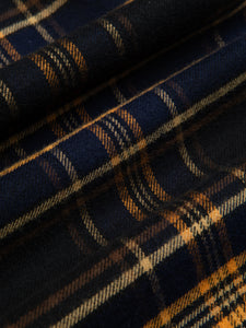 A Japanese brushed check flannel fabric, used by menswear brand KESTIN.