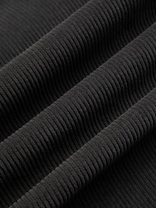 A corduroy fabric in charcoal grey, used to make the KESTIN Rosyth Overshirt.