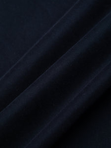 a navy blue twill material used to make the KESTIN Inverness Trouser and Huntly Jacket.