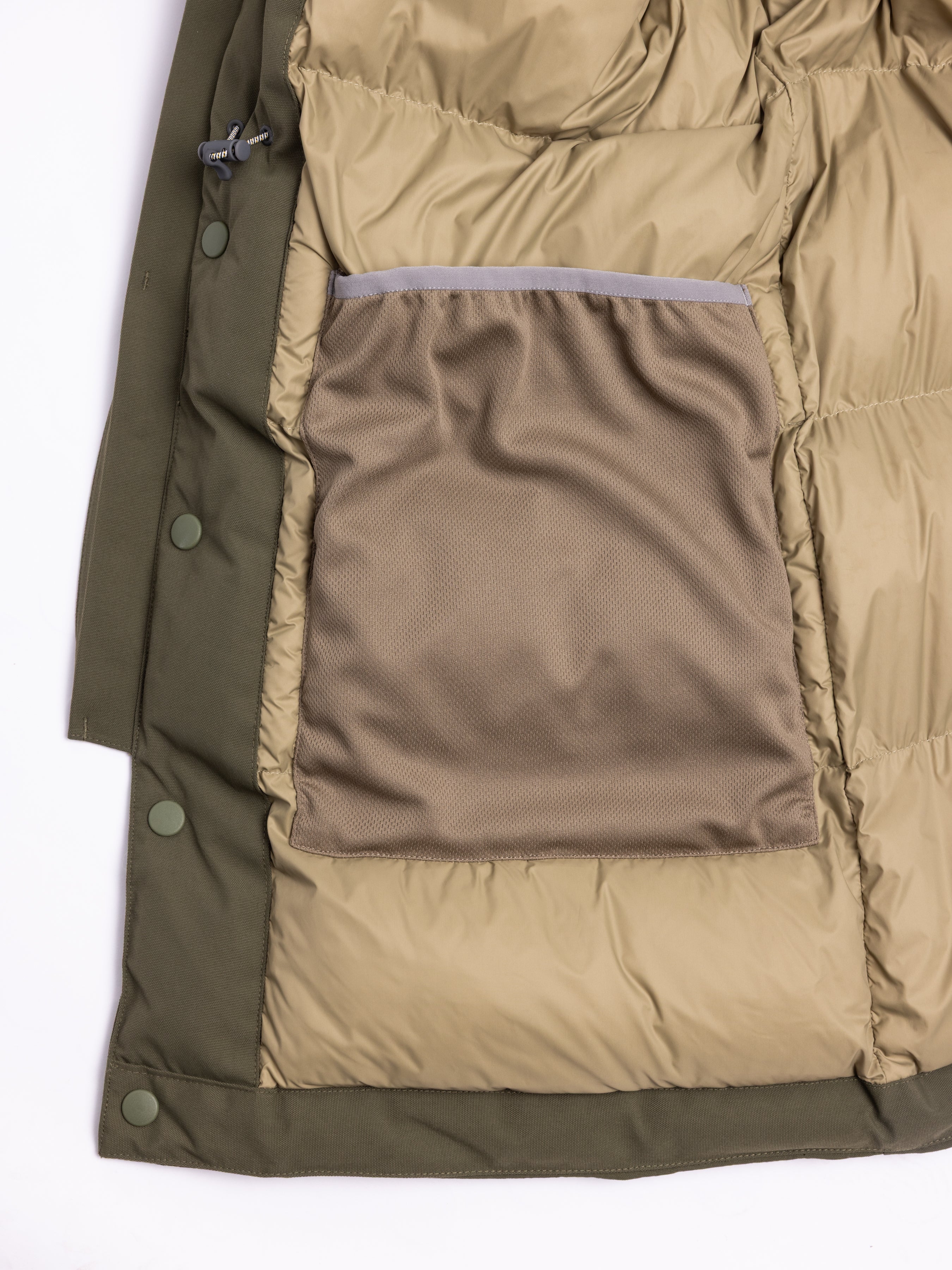 Gullane Storm Parka in Olive Recycled Nylon