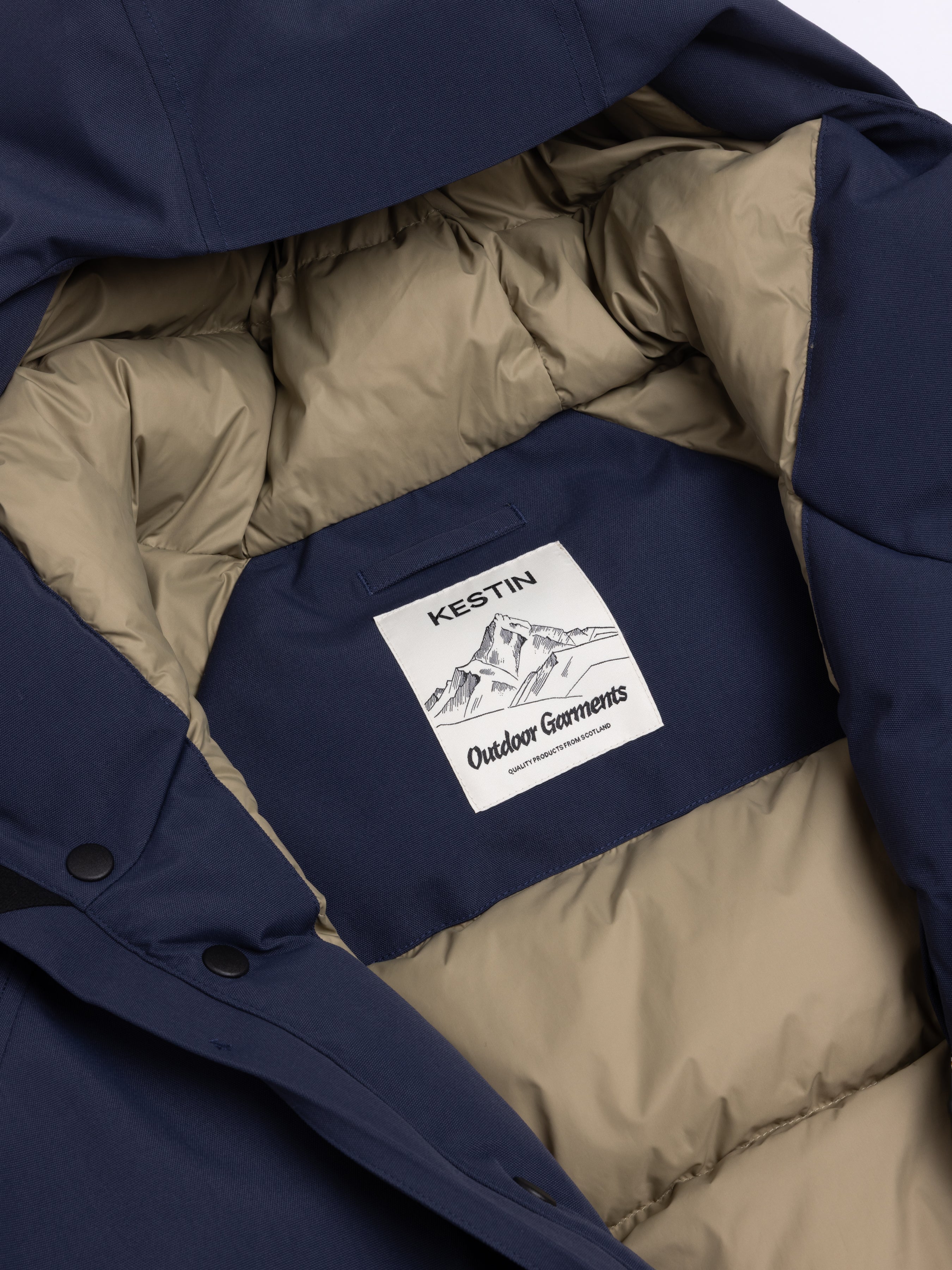 Gullane Storm Parka in Dark Navy Recycled Nylon