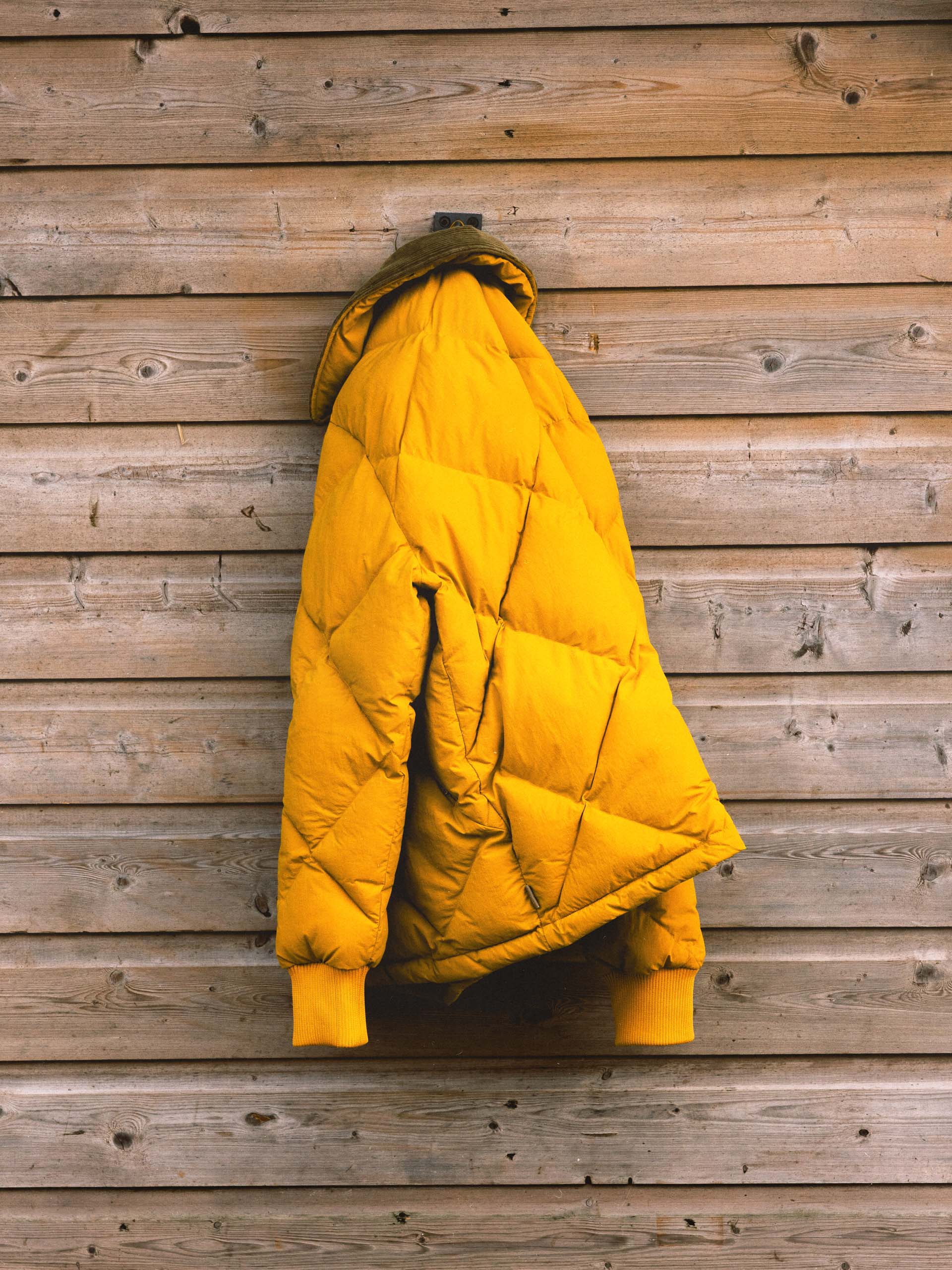 Dunbar Padded Jacket in Yellow Recycled Nylon