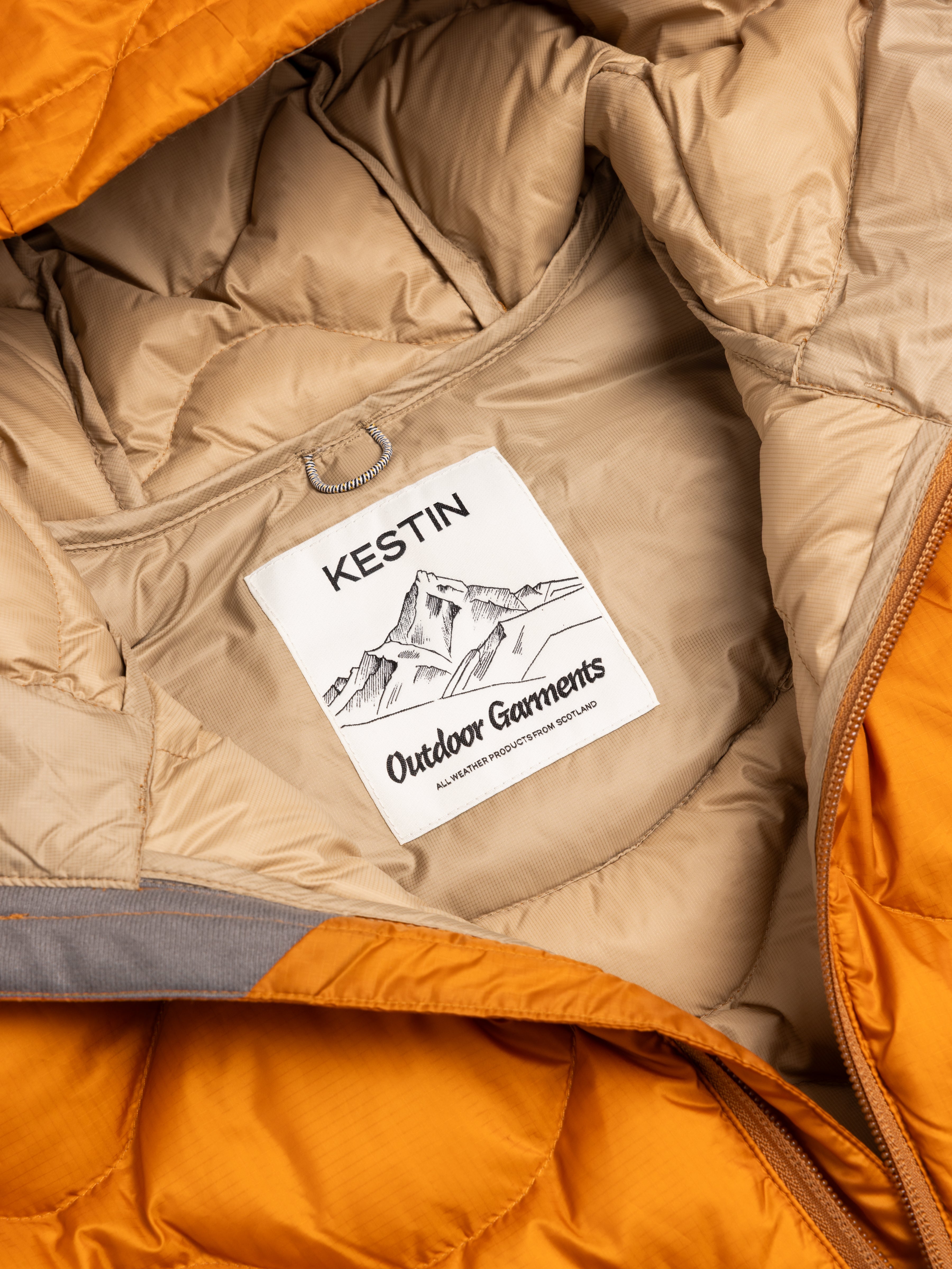 Cuillin Down Jacket in Orange Recycled Ripstop