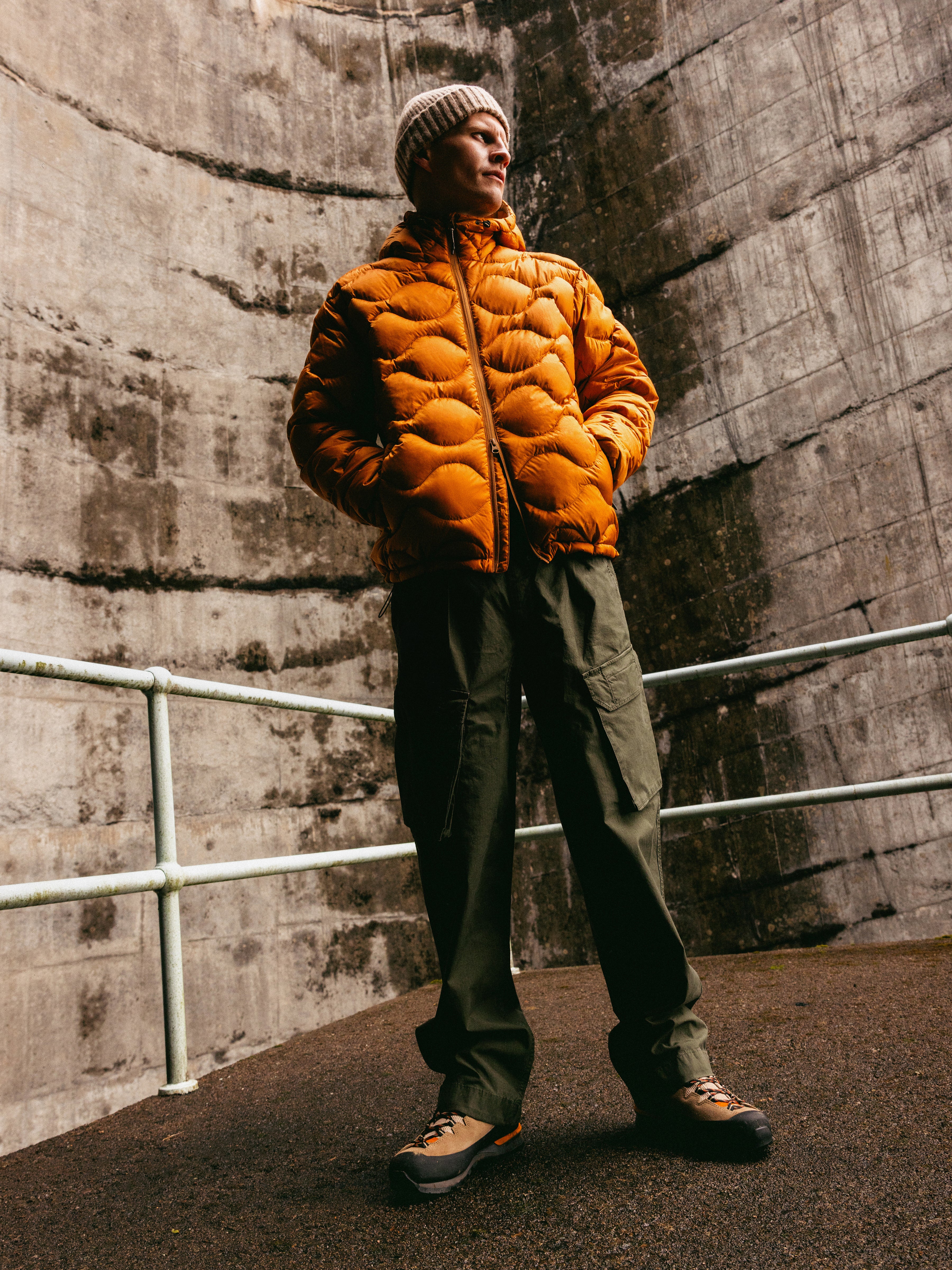 Cuillin Down Jacket in Orange Recycled Ripstop
