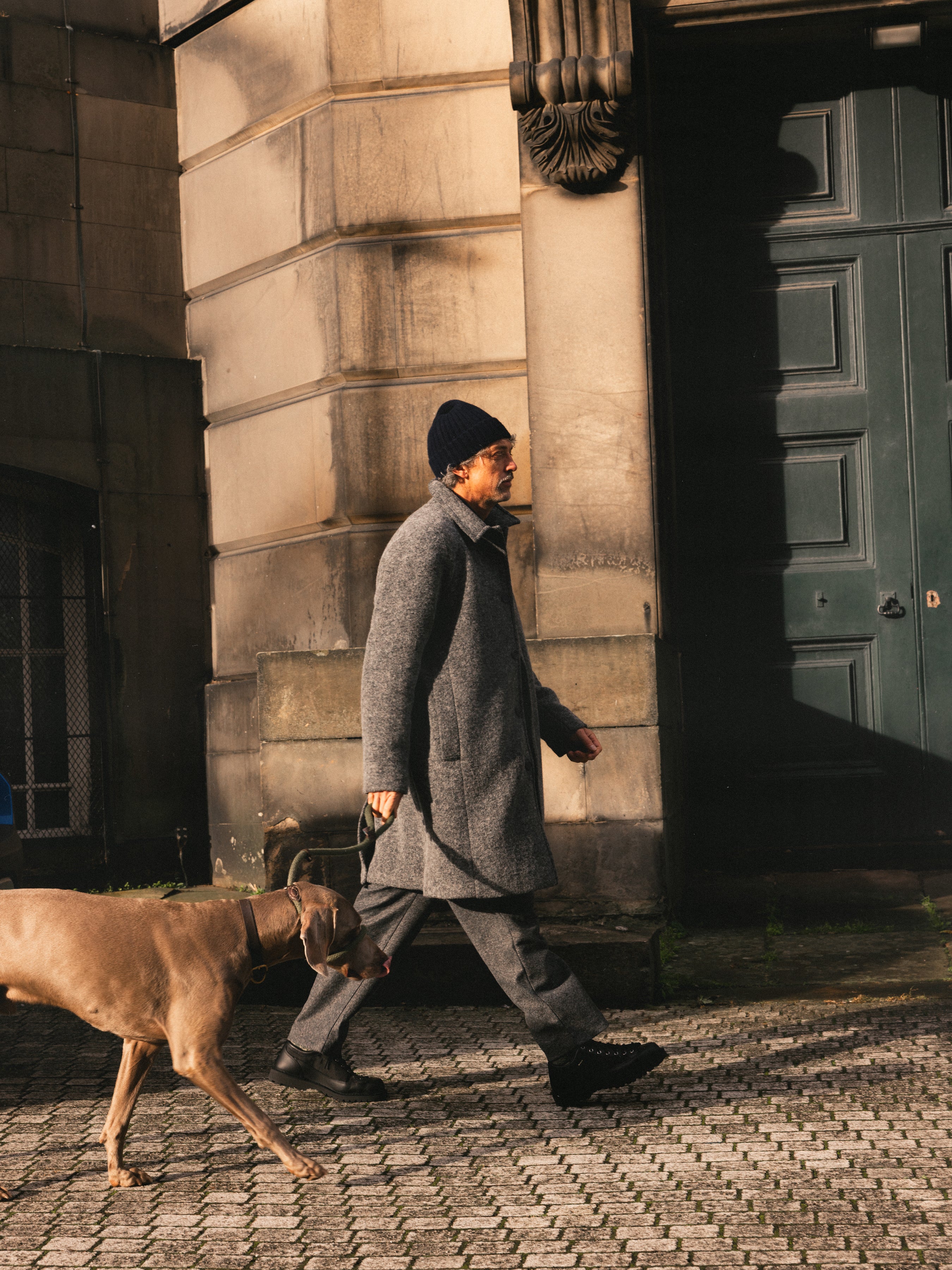 At Last & Co ウールベスト 46サイズ ダークグレー Men's Dundas Raglan Sleeve Overcoat in Grey Italian Wool – Kestin