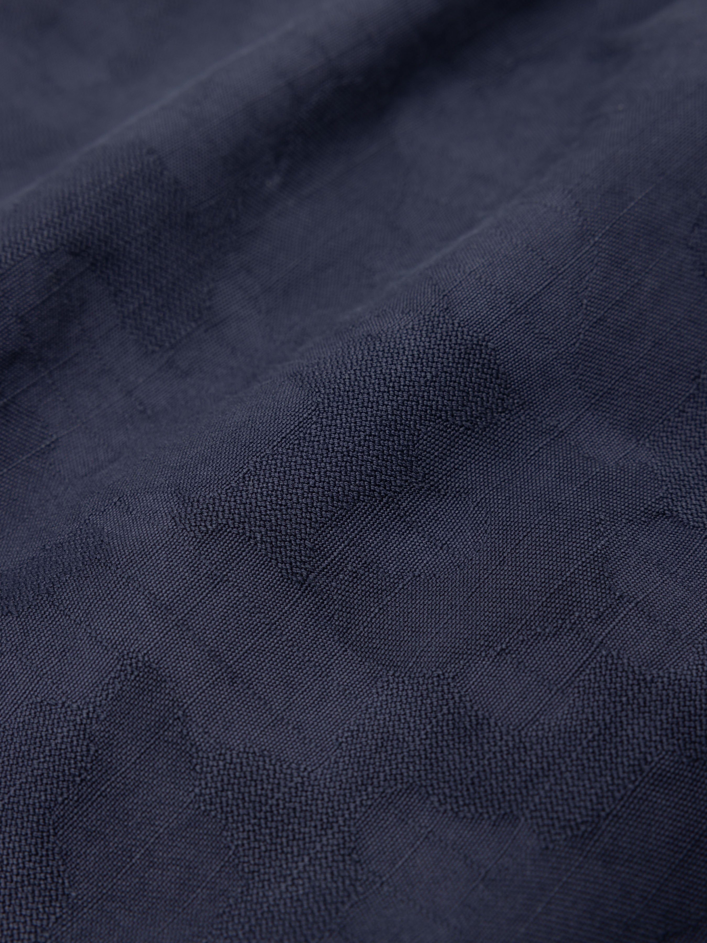 Tyndrum Jacket in Navy Jacquard Ripstop Cotton