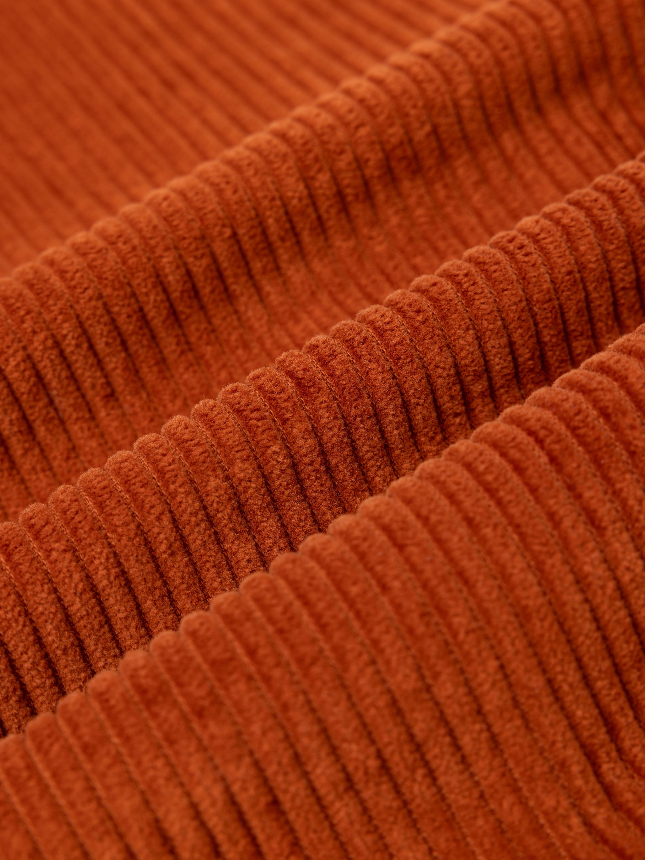 Durno Overshirt in Rust Orange 5-Wale Corduroy