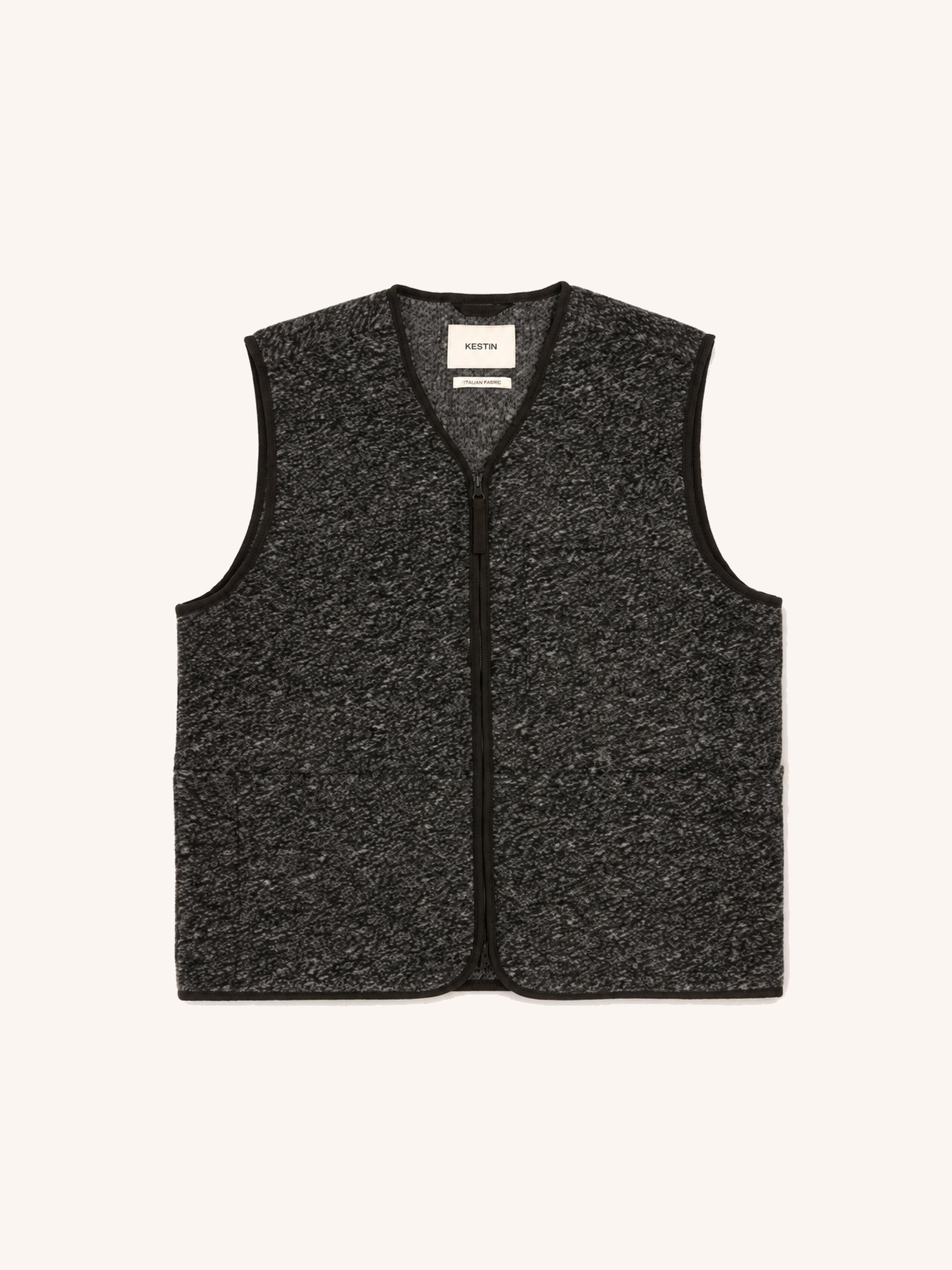 Bute Vest in Olive Speckled Wool Blend