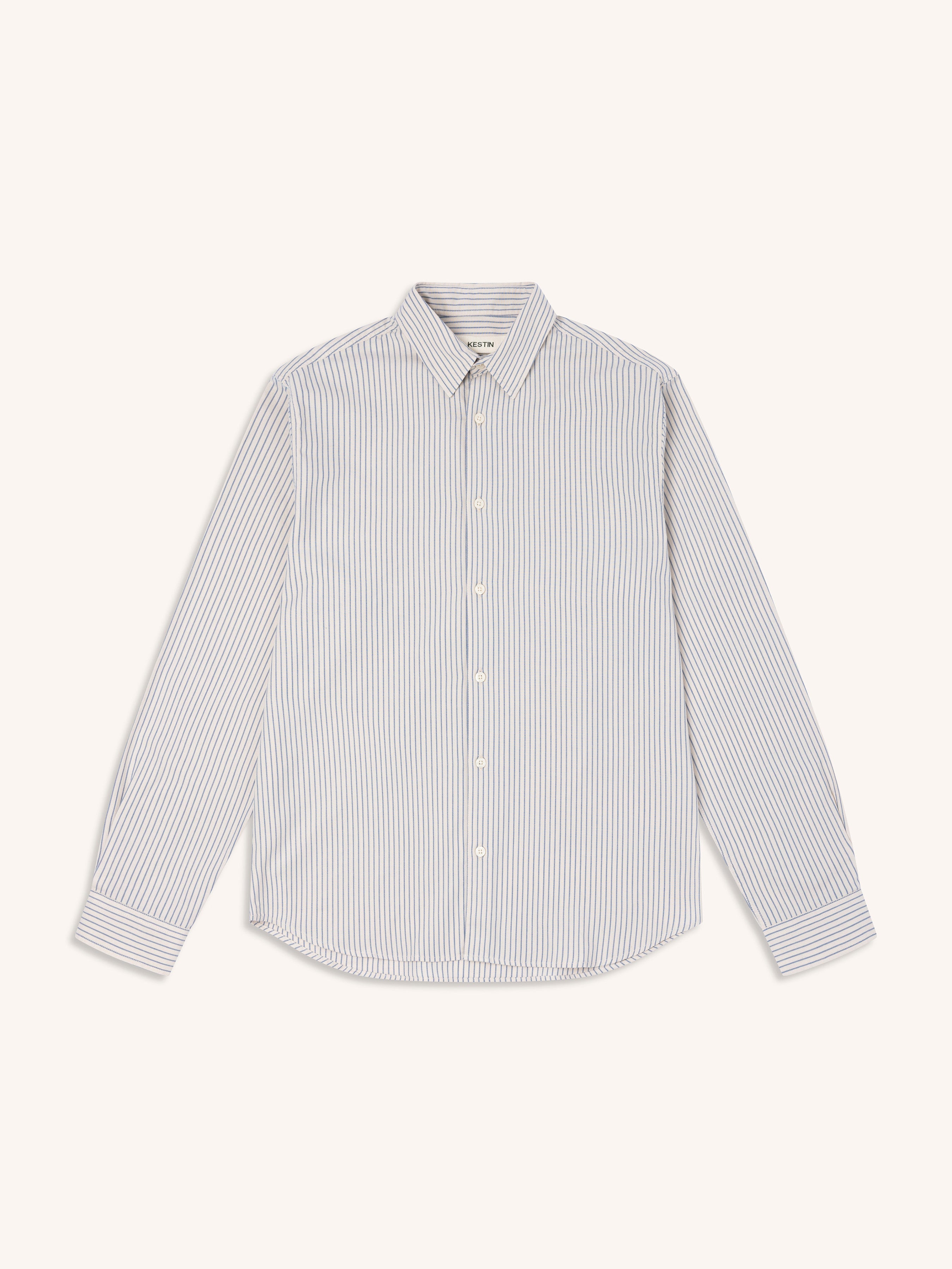 Dirleton Shirt in Blue Regular Stripe Cotton