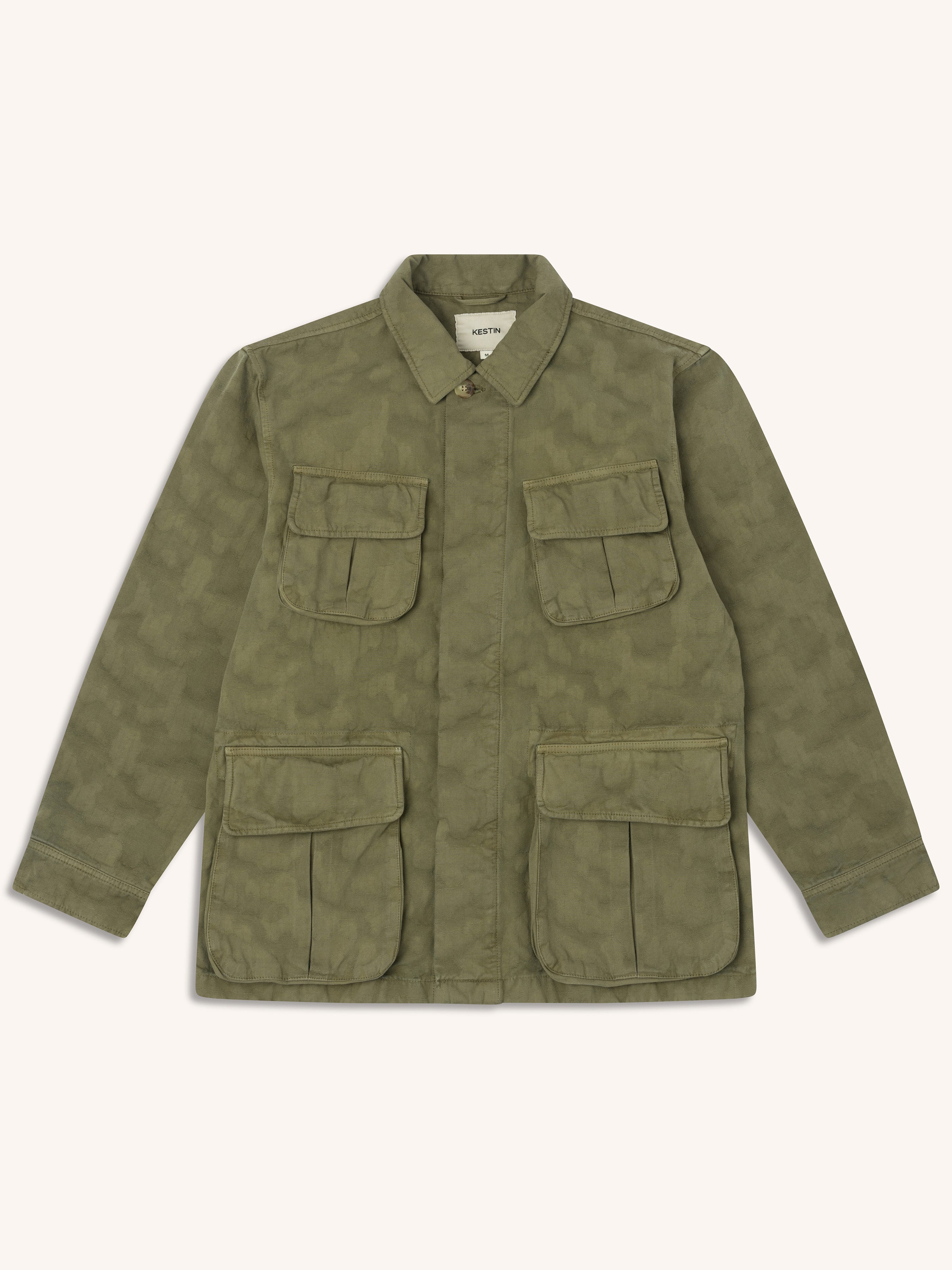 Tyndrum Jacket in Military Jacquard Ripstop Cotton