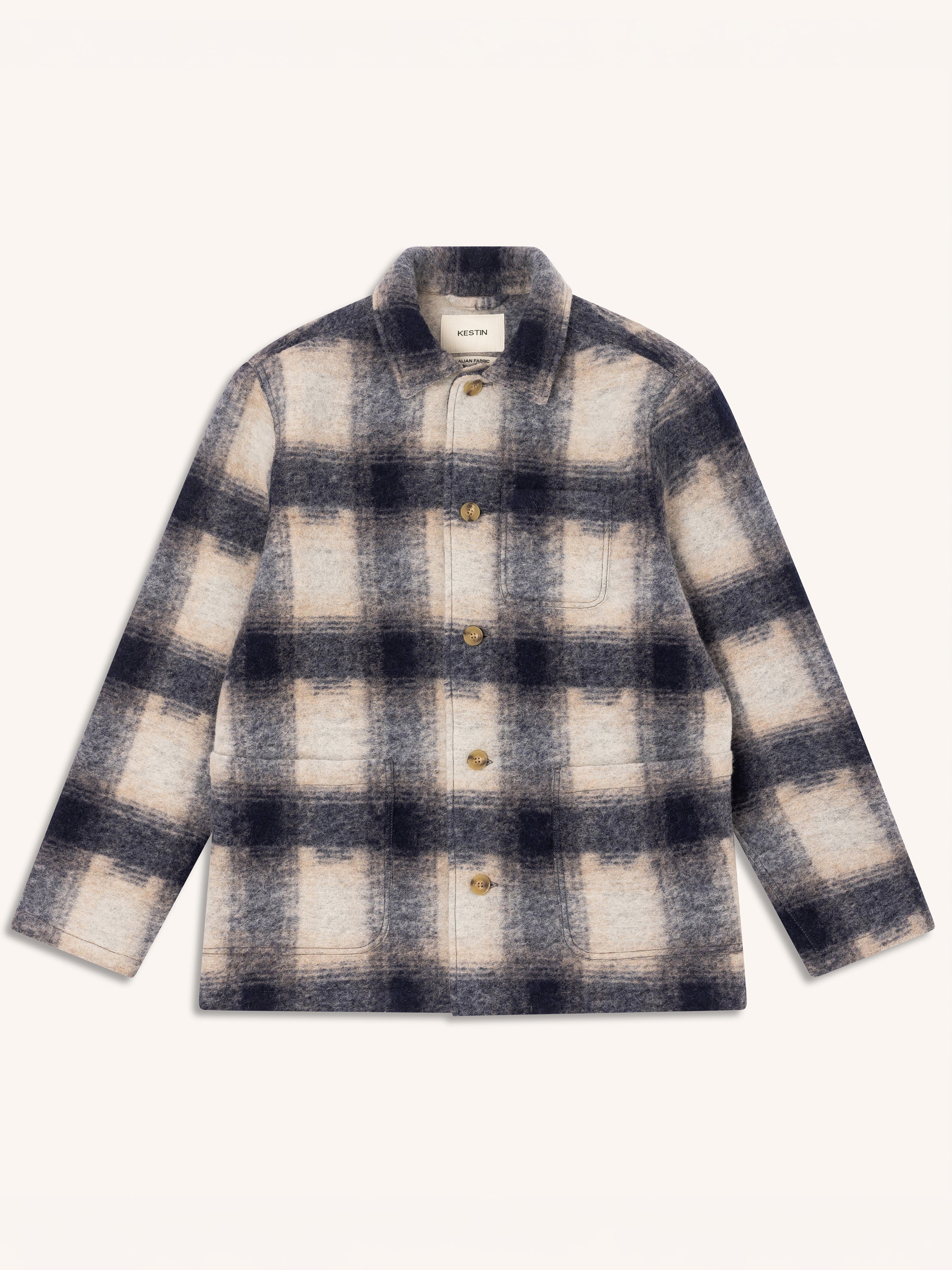 Ormiston Jacket in Navy Check Wool Blend