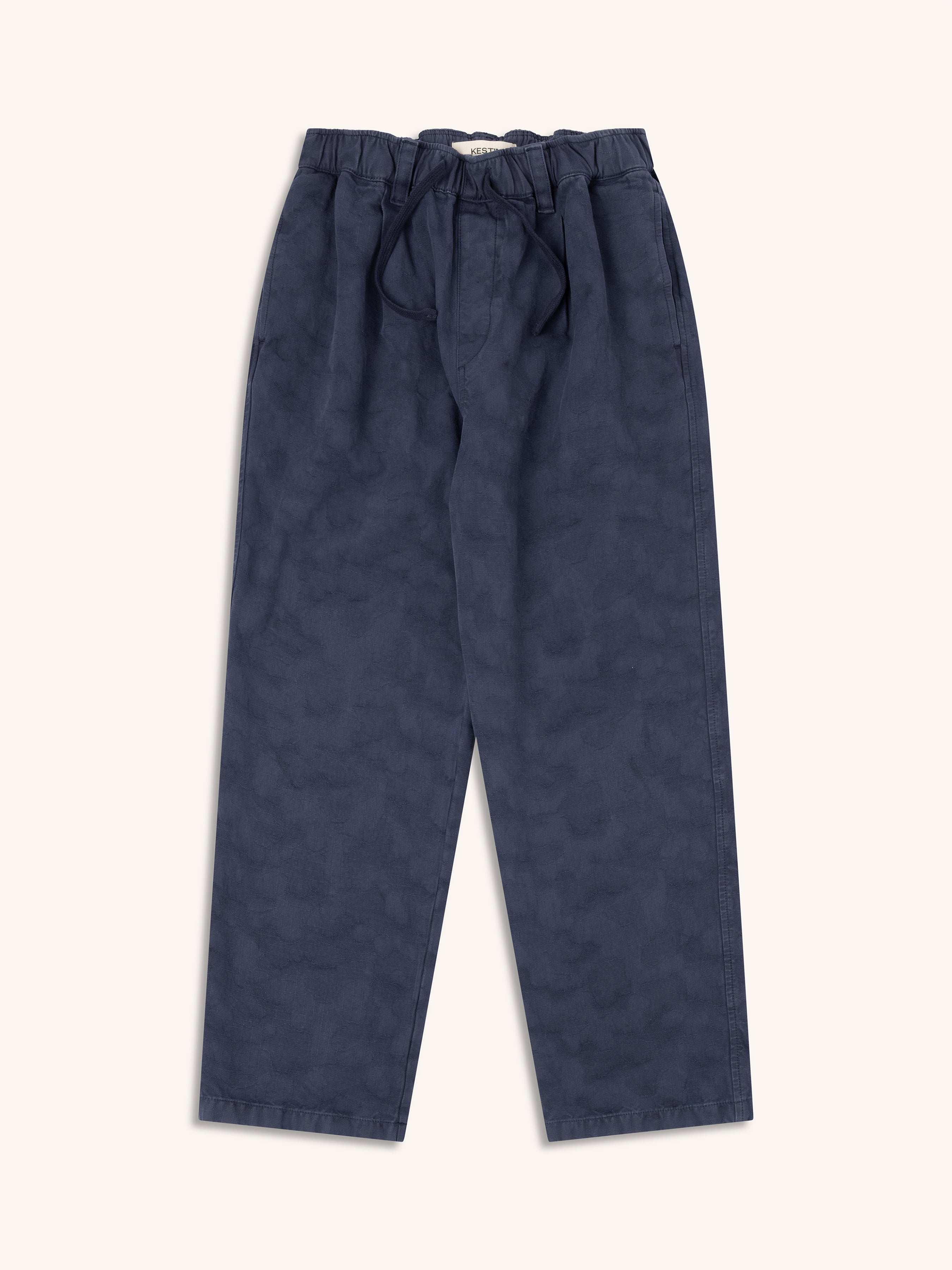 Doune Pant in Navy Jacquard Ripstop Cotton